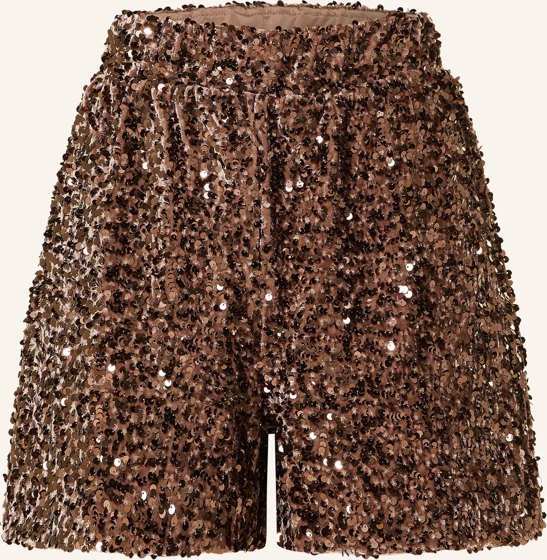 Only Samtshorts Mit Pailletten rosegold