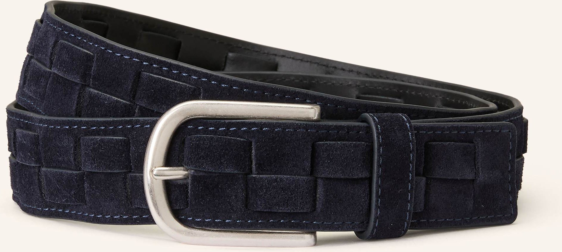 Thumbnail - Schuchard & Friese Flechtgürtel Matteo Aus Leder blau
