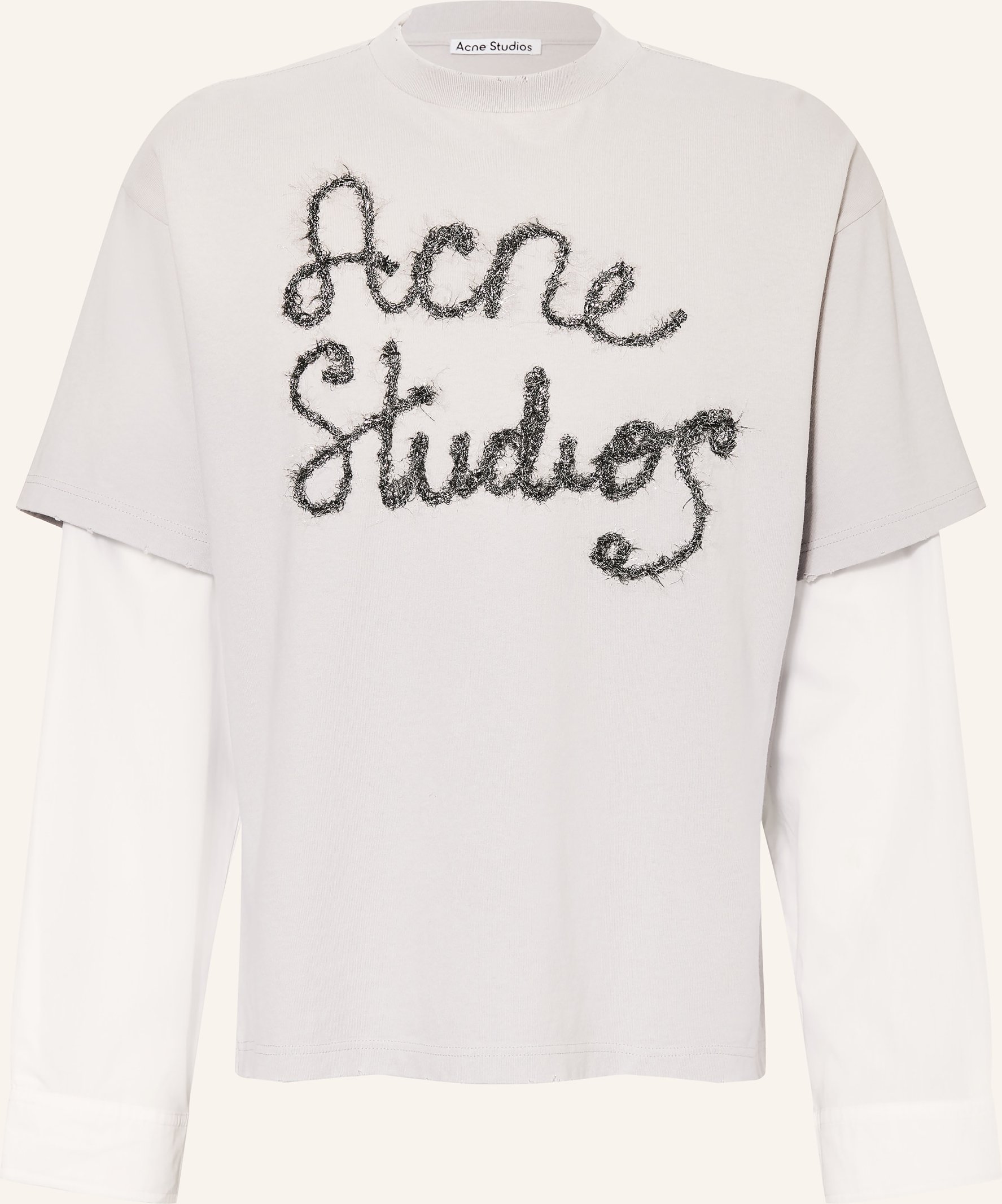 Acne Studios Longsleeve Mit Glitzergarn blau