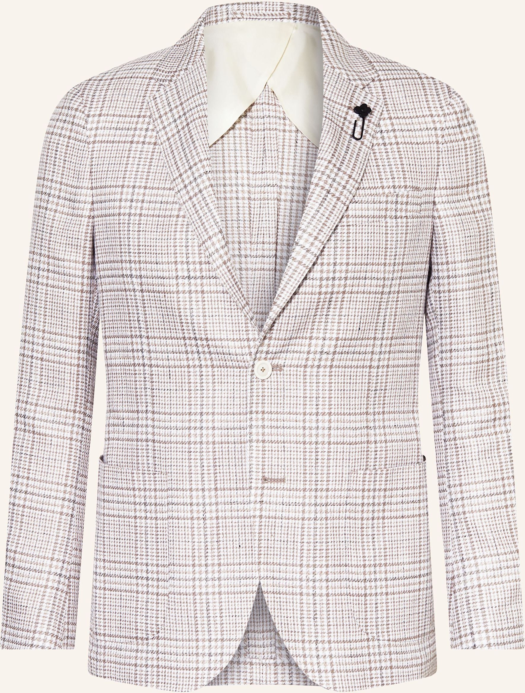 Lardini Sakko Regular Fit Mit Leinen beige