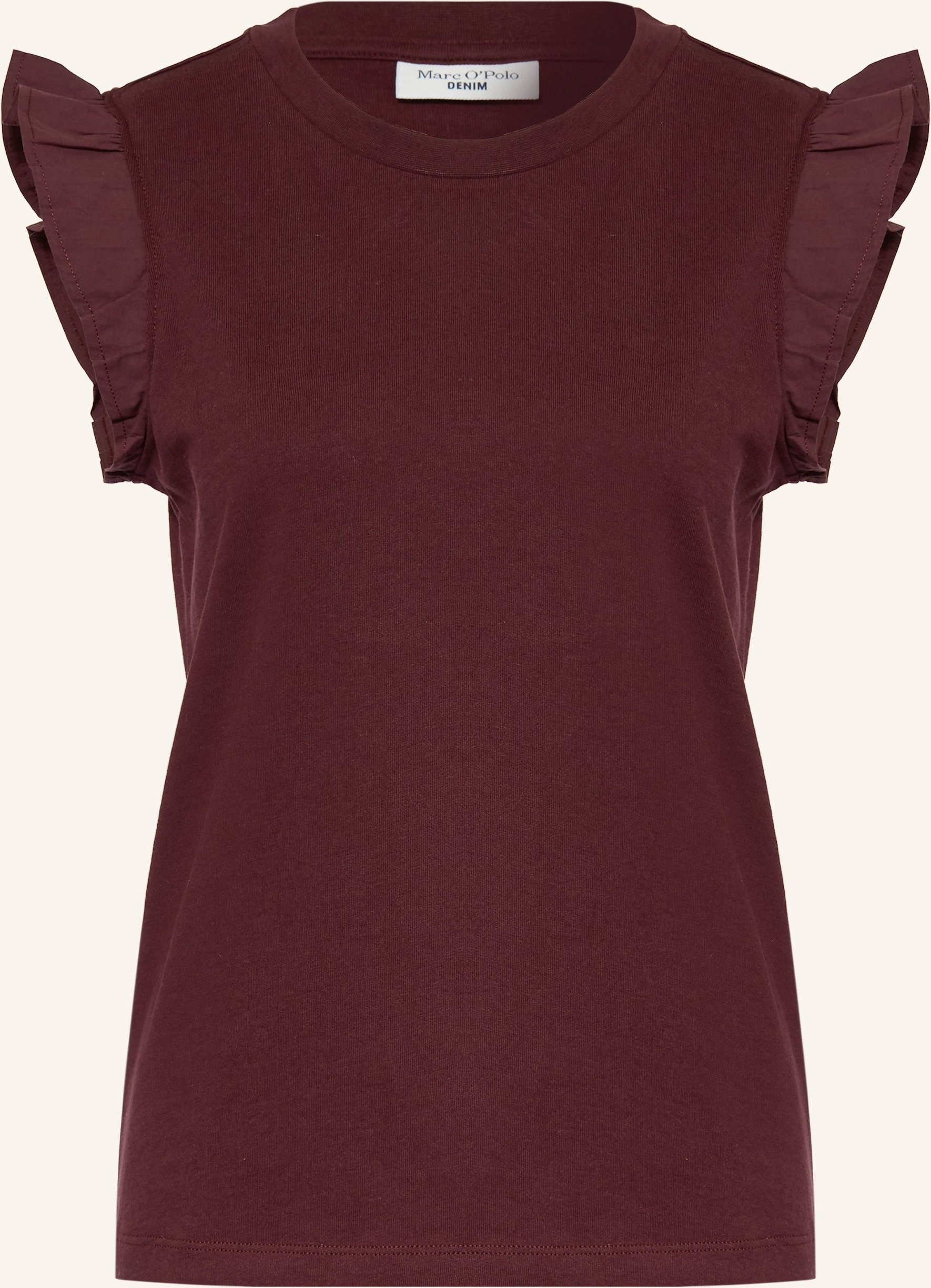 Marc O'polo Denim Top Mit Rüschen rot