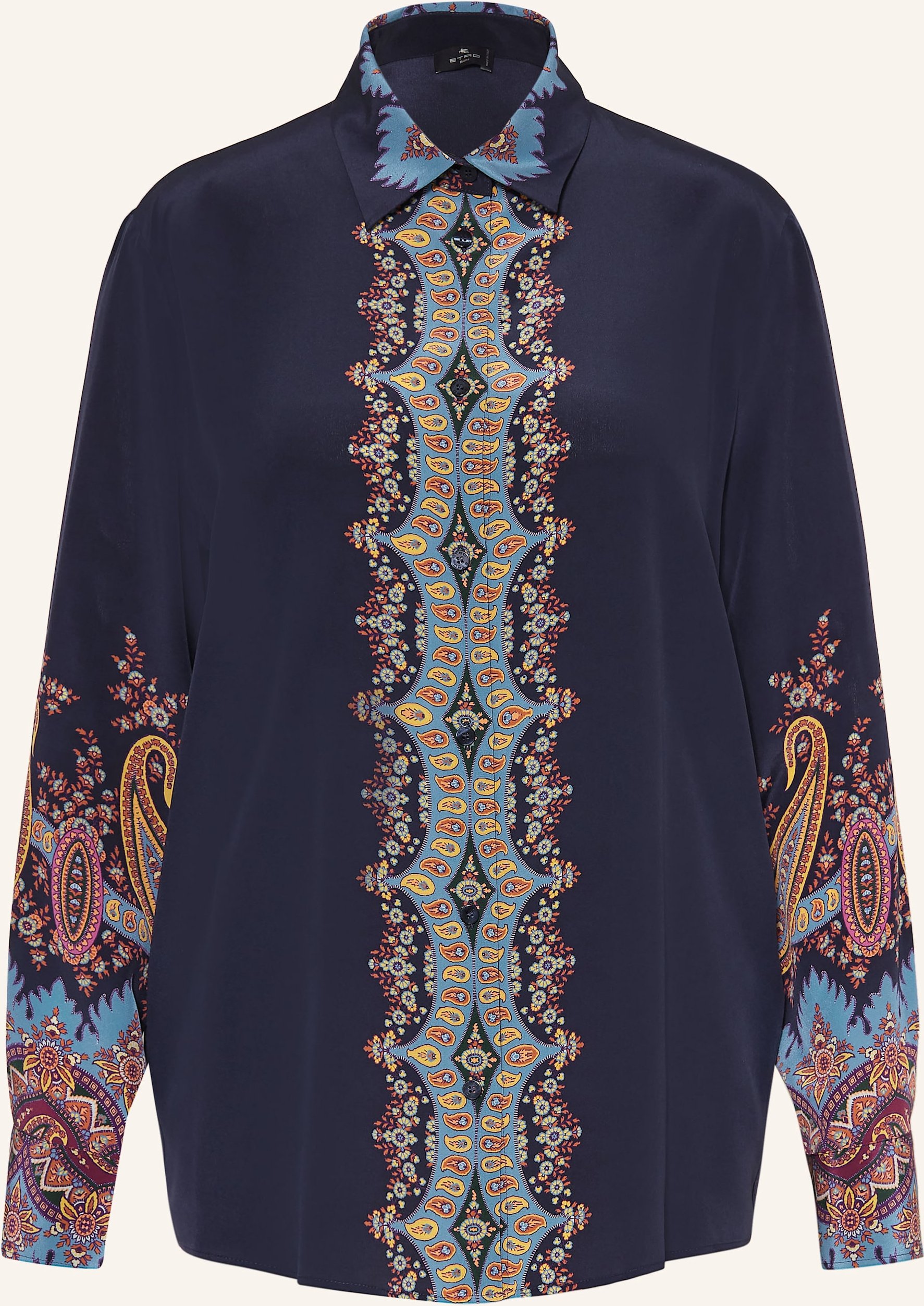 Etro Hemdbluse Aus Seide blau