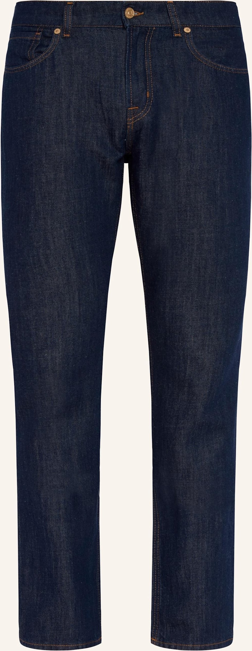 7 For All Mankind Jeans The Straight Station Straight Fit Mit Leinen blau