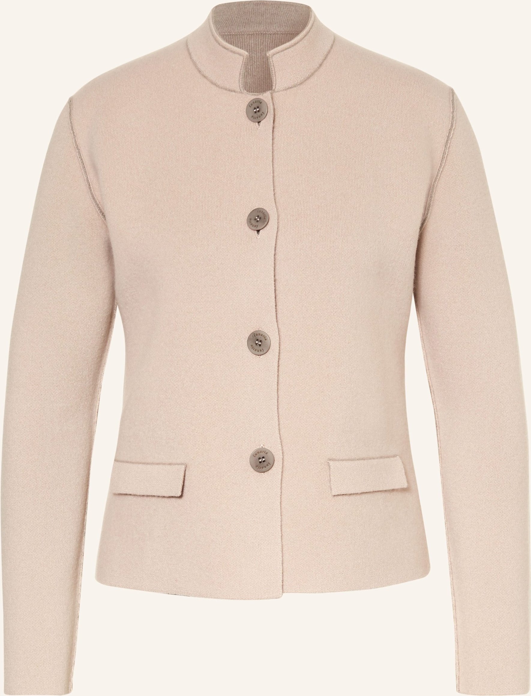 Lunaria Cashmere Strickjacke Aus Cashmere Zum Wenden beige