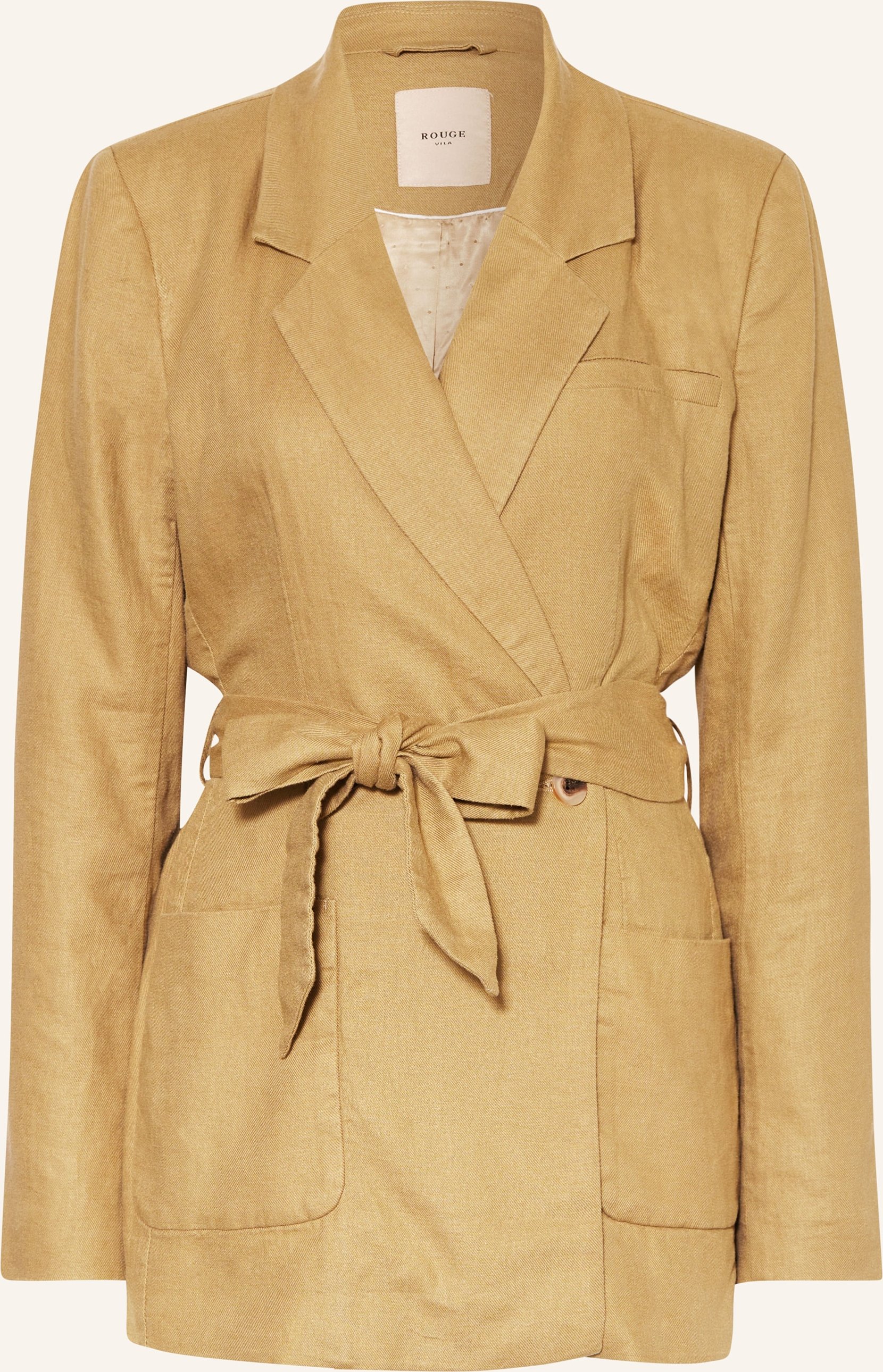 Rouge Vila Blazer Visandra Mit Leinen gruen