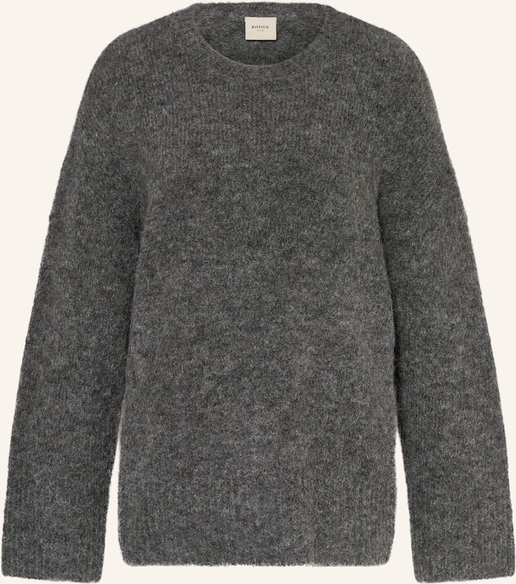 Rouge Vila Pullover Aus Alpaka grau