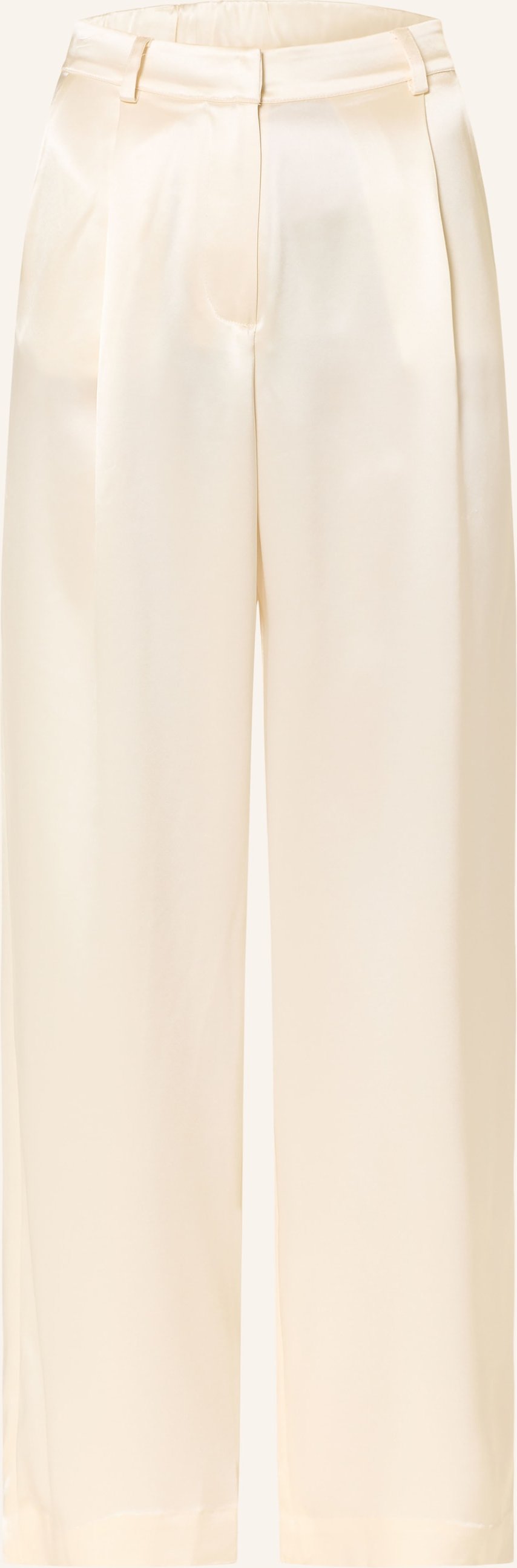 Malina Marlenehose Sarah Aus Satin weiss