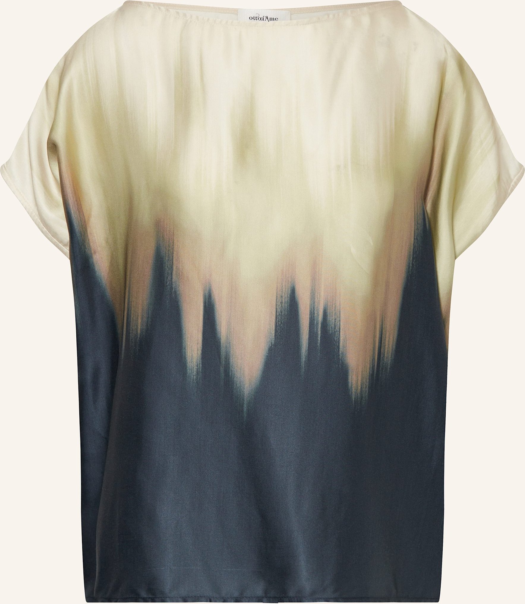 Ottod'ame Blusenshirt Rao Aus Satin blau