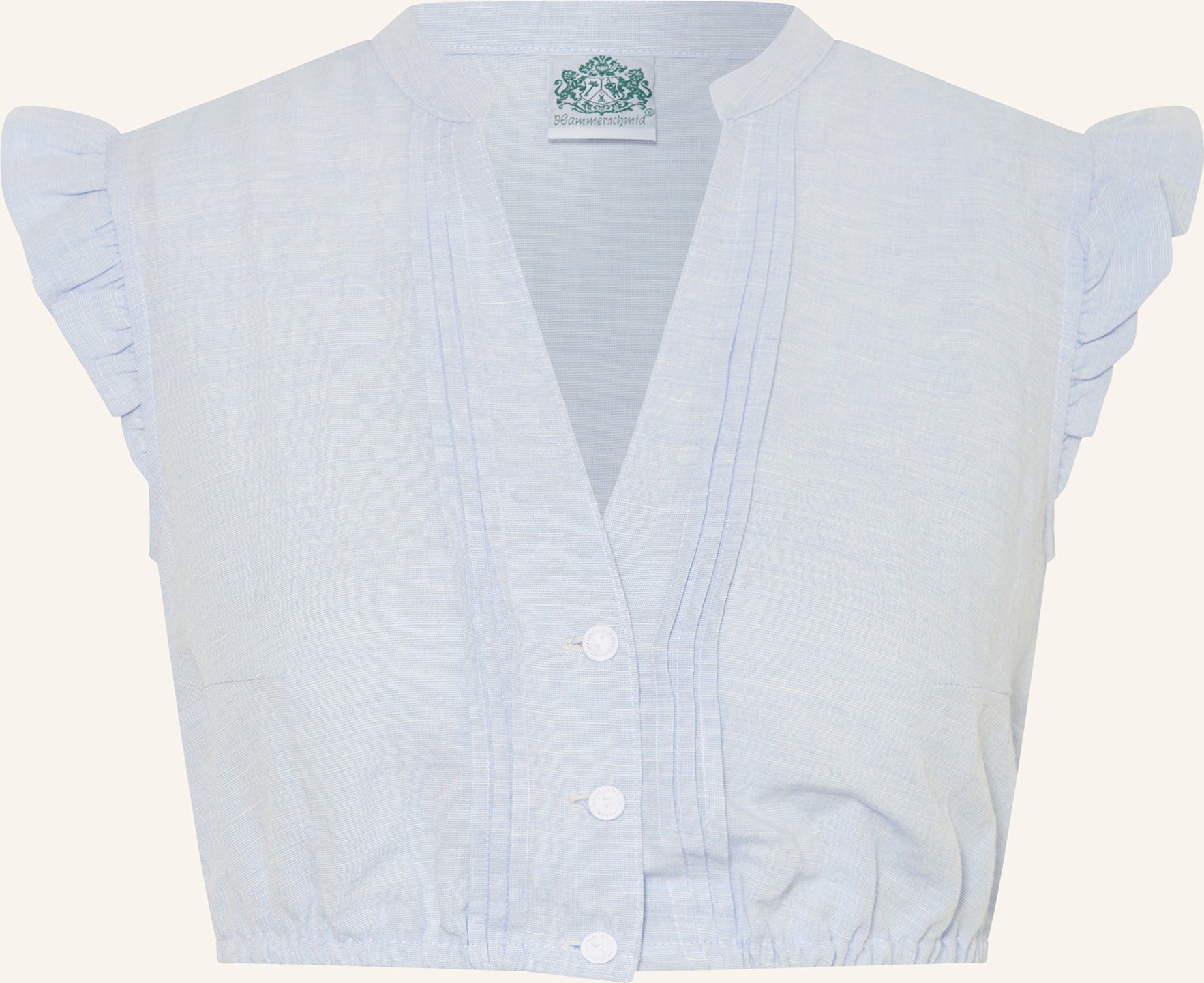 Thumbnail - Hammerschmid Dirndlbluse Anni Mit Rüschen blau