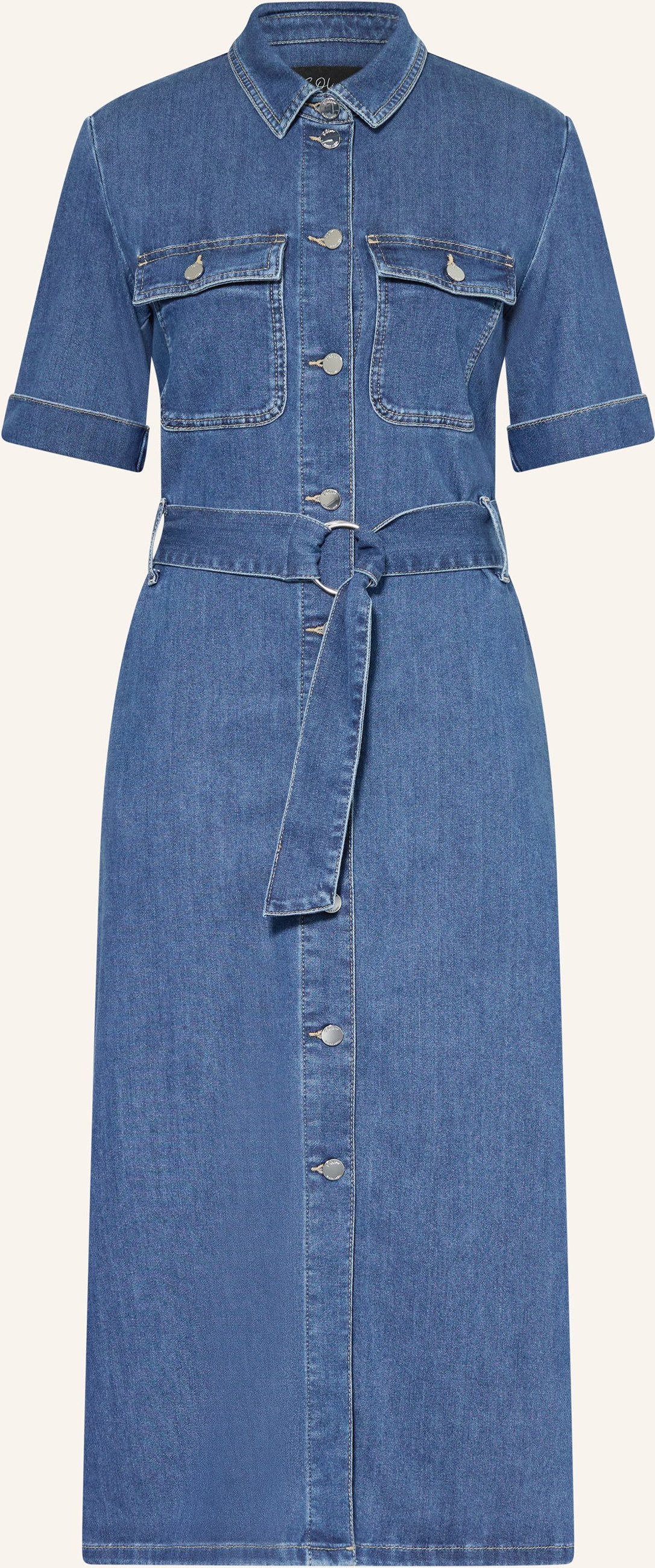 S.Oliver Black Label Hemdblusenkleid In Jeansoptik blau