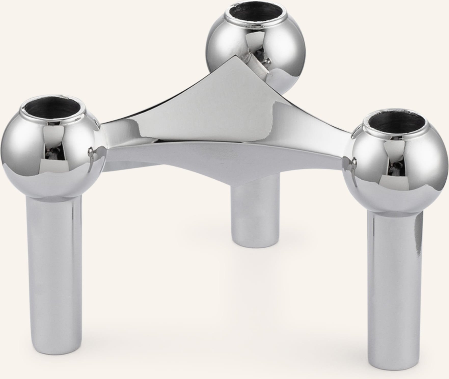 Stoff Nagel Kerzenhalter silber