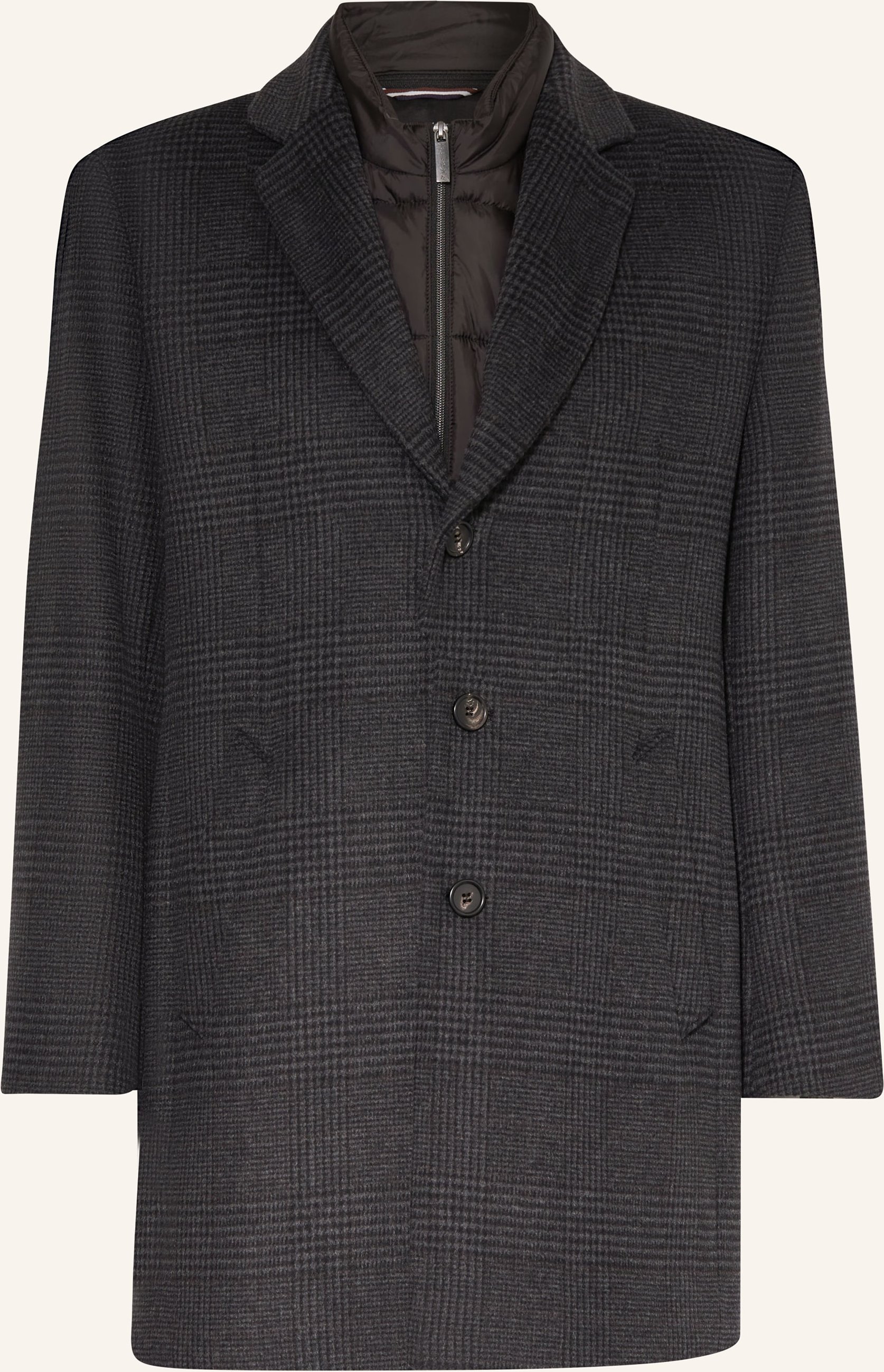 Bugatti Mantel Mit Herausnehmbarer Blende grau