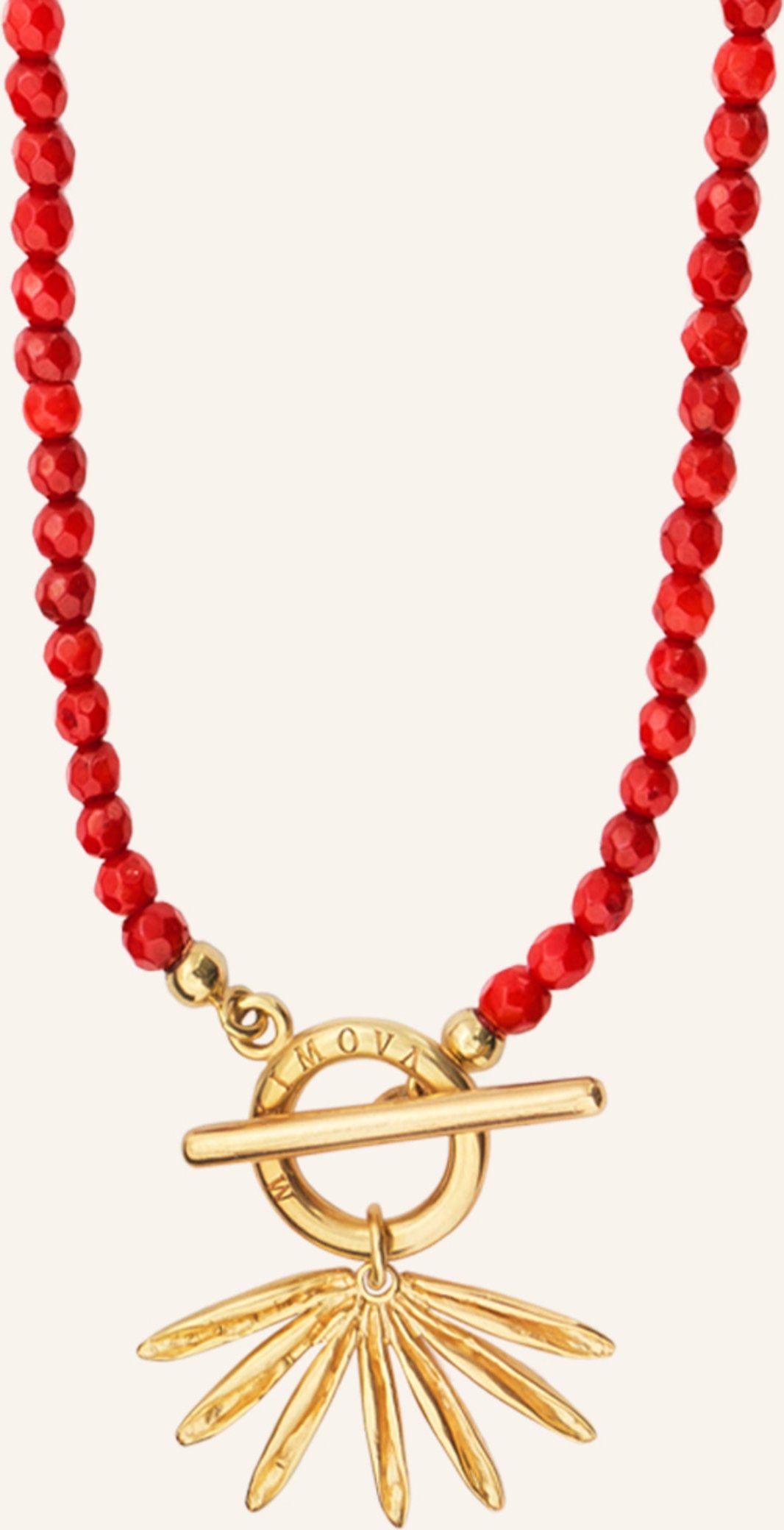 Maximova Jewelry Halskette Red Sun Siren gold