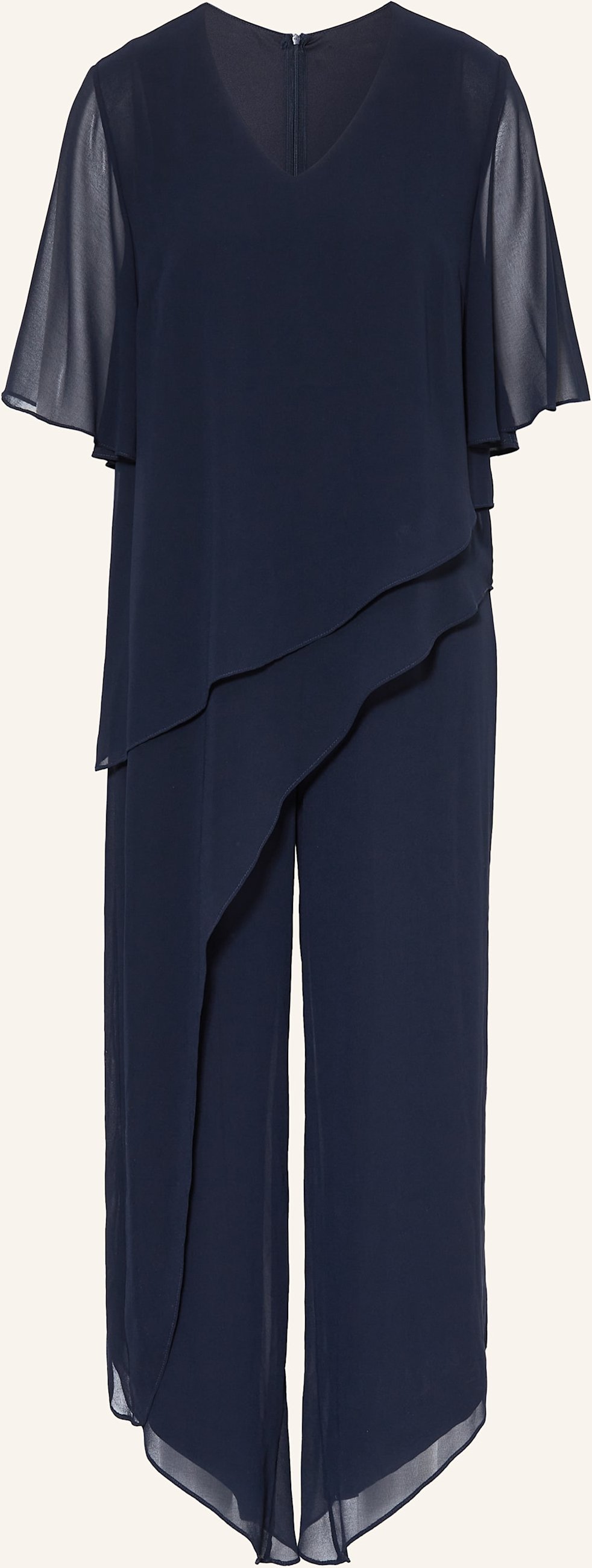 Vera Mont Jumpsuit Mit 3/4-Arm Und Volants blau