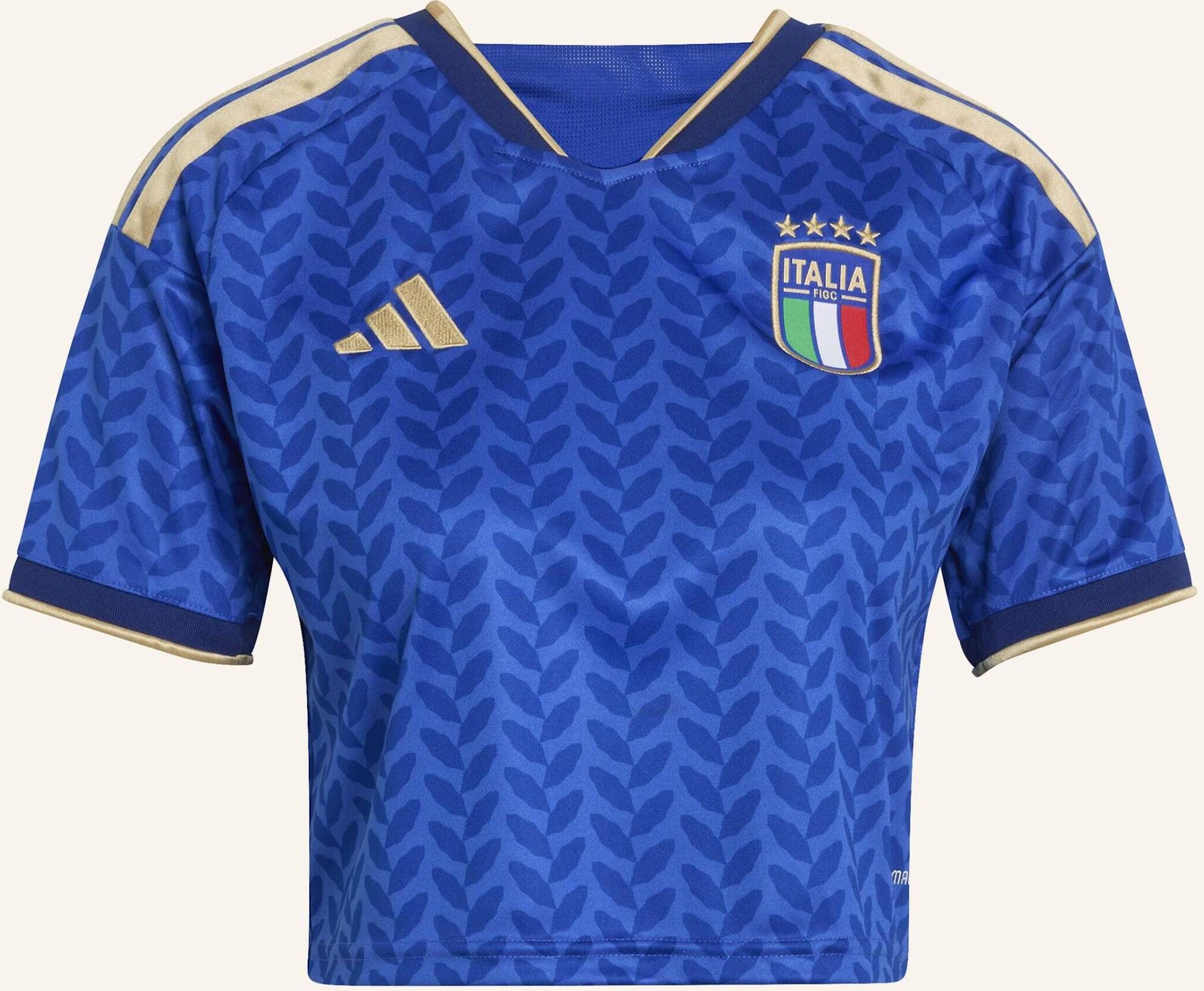 Adidas Italien 26 Kürzer Geschnittenes Heimtrikot blau
