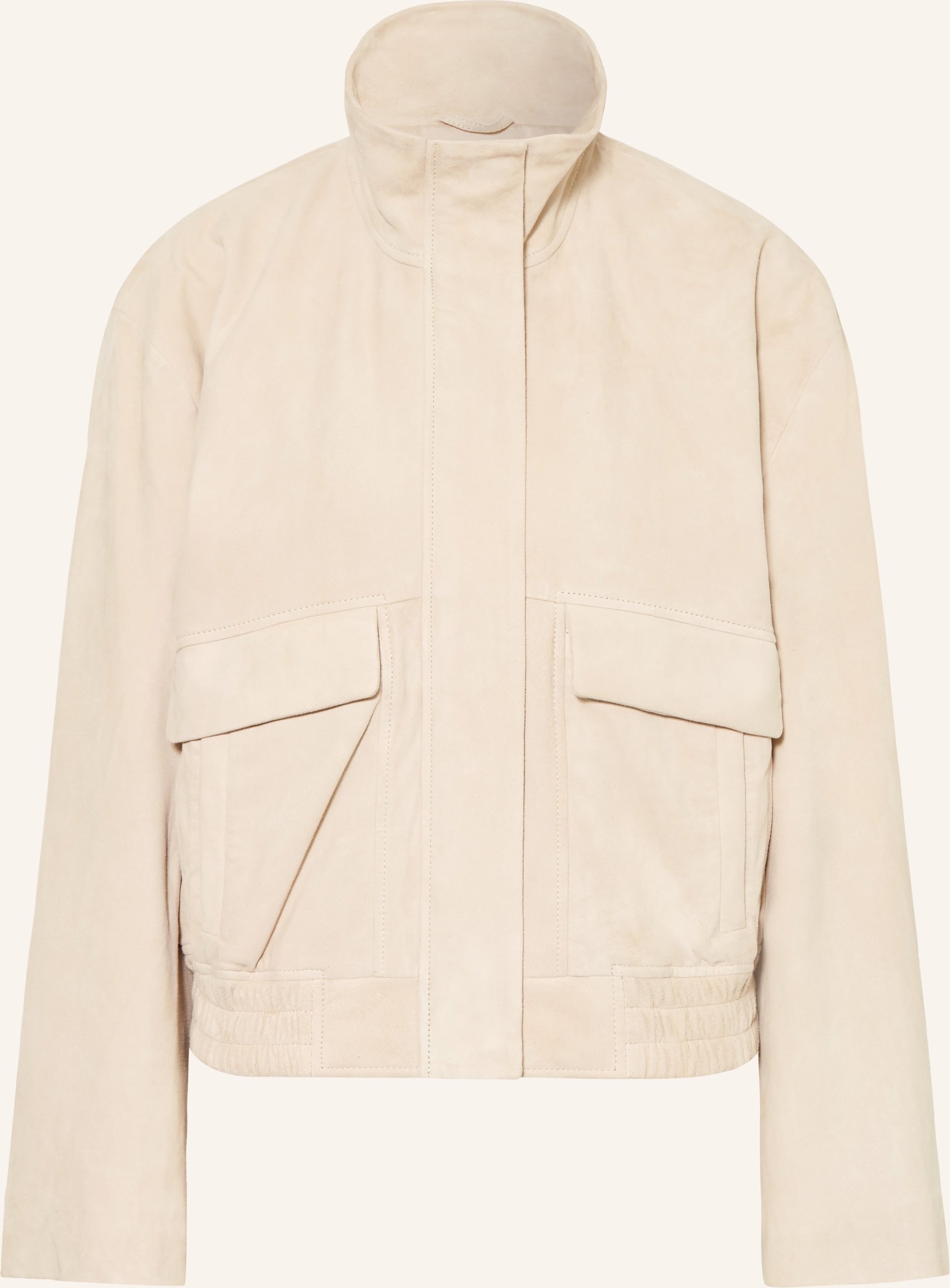 Mrs & Hugs Lederjacke grau