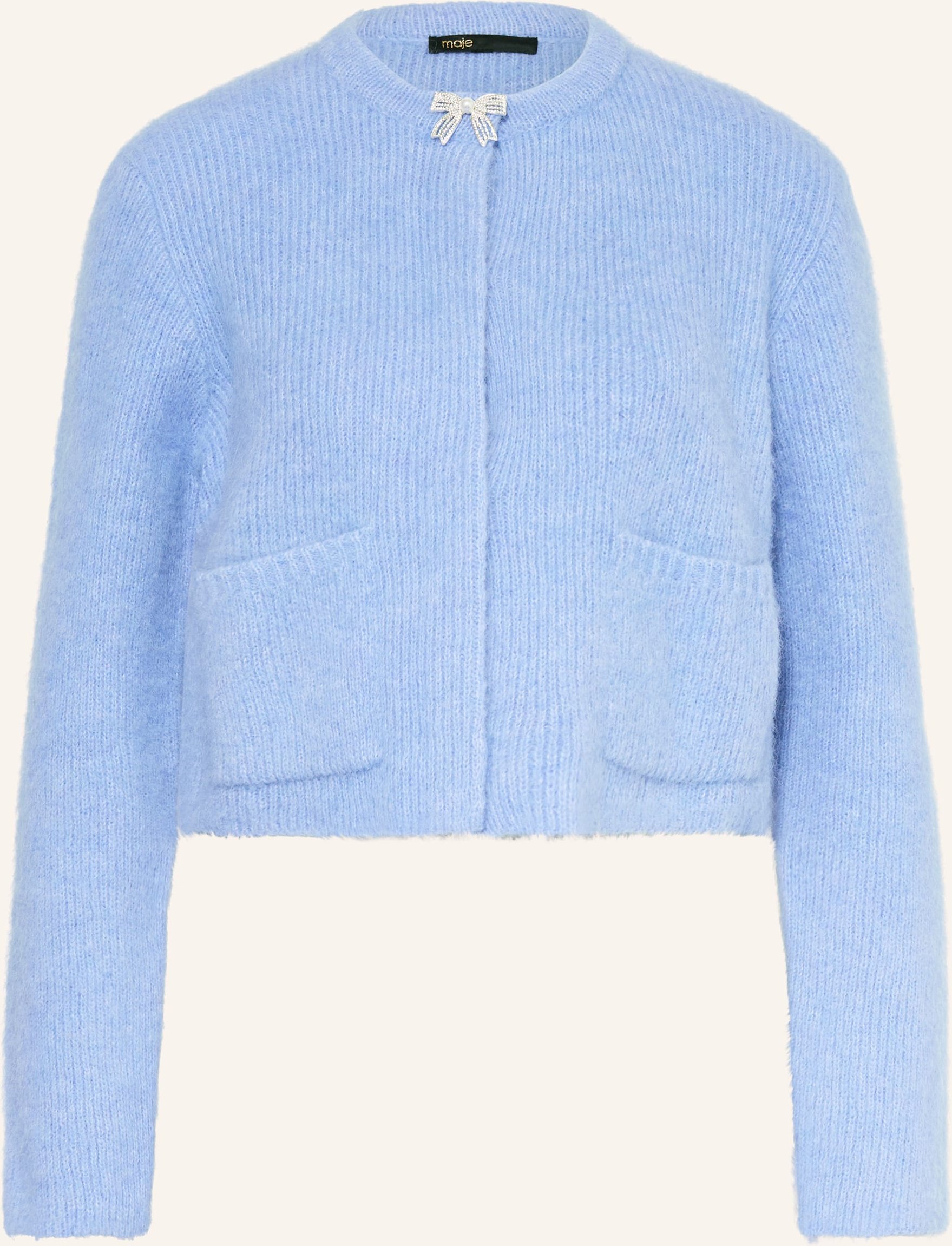 Maje Strickjacke Mit Alpaka blau