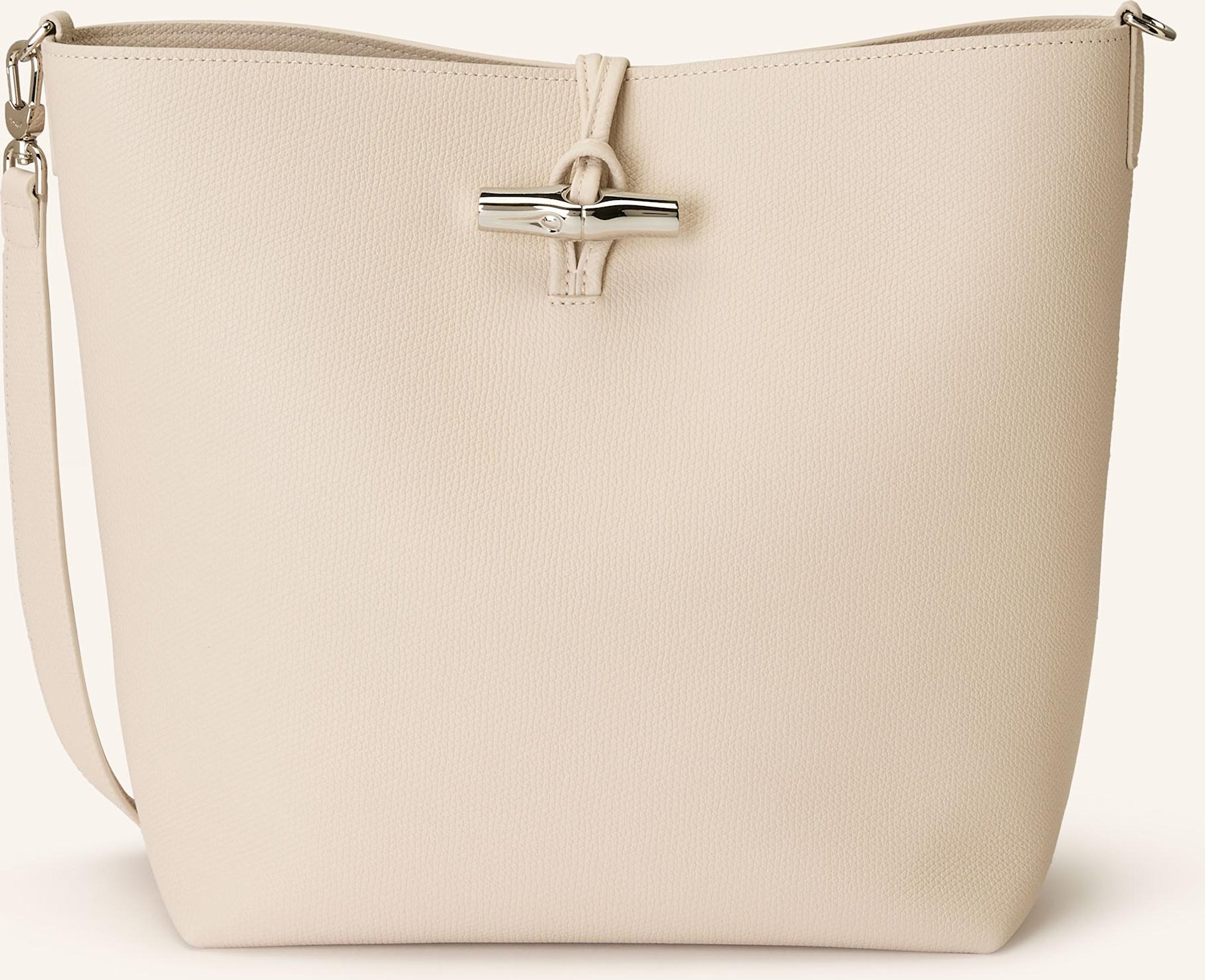 Thumbnail - Longchamp Schultertasche Le Roseau Large weiss