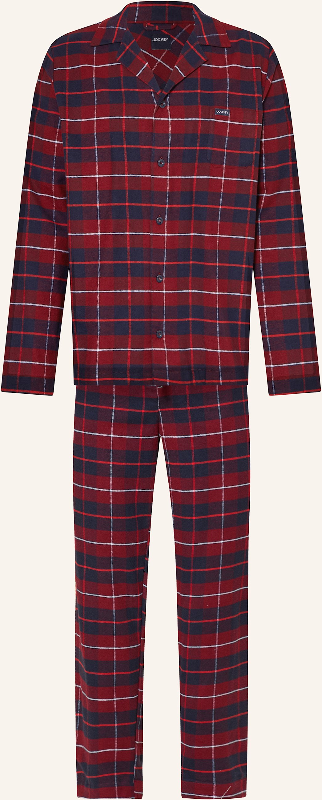 Thumbnail - Jockey Schlafanzug Everyday Aus Flanell rot