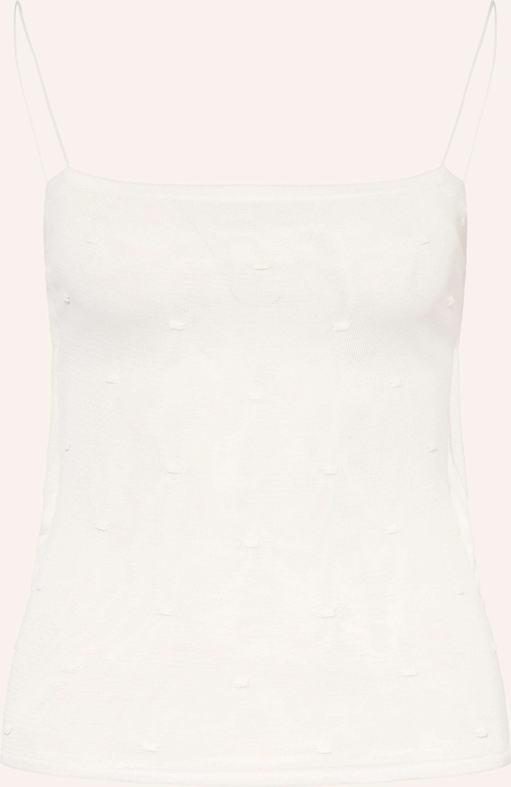 Jacquemus Stricktop La Maille Plumetis weiss
