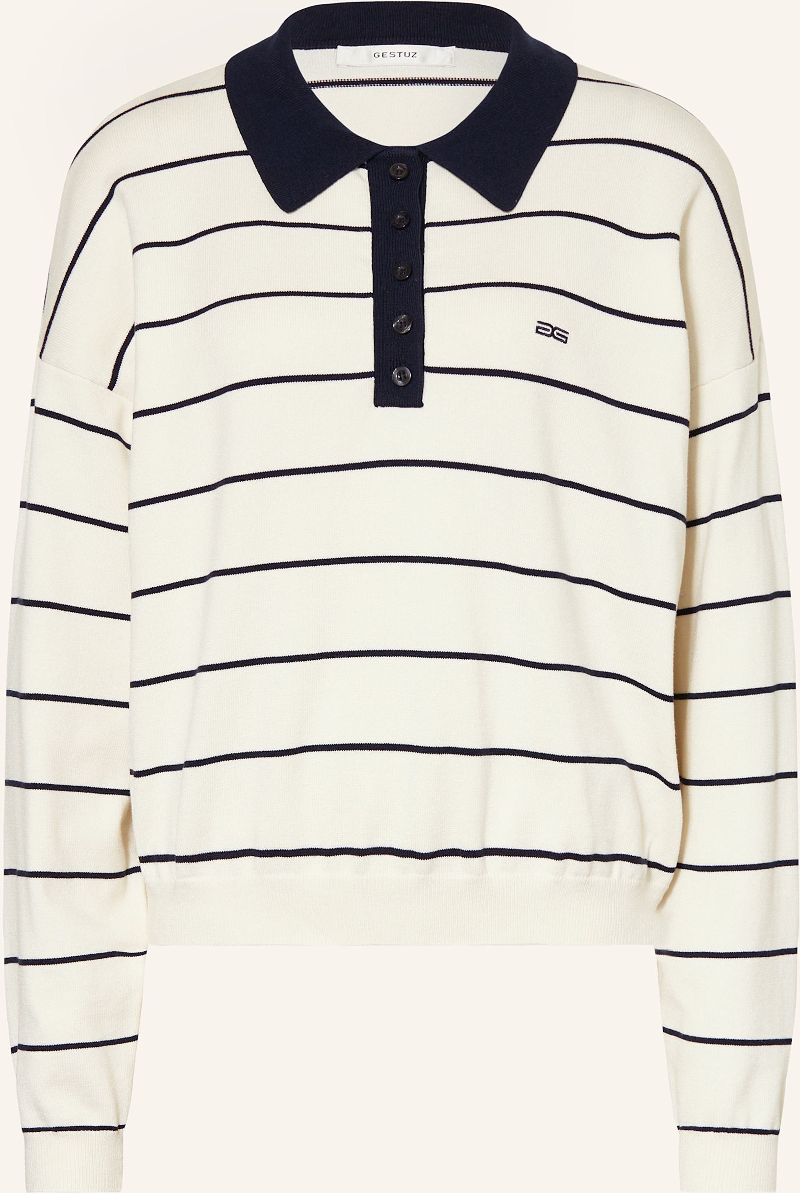 Gestuz Strick-Poloshirt Gztaige blau