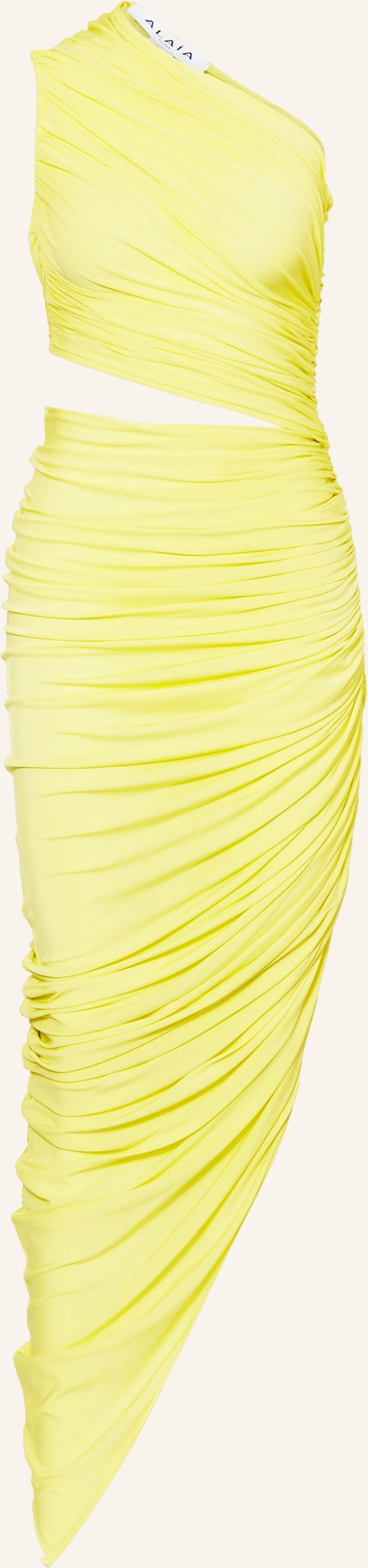 Thumbnail - Alaïa One-Shoulder-Kleid Mit Cut-Out gelb