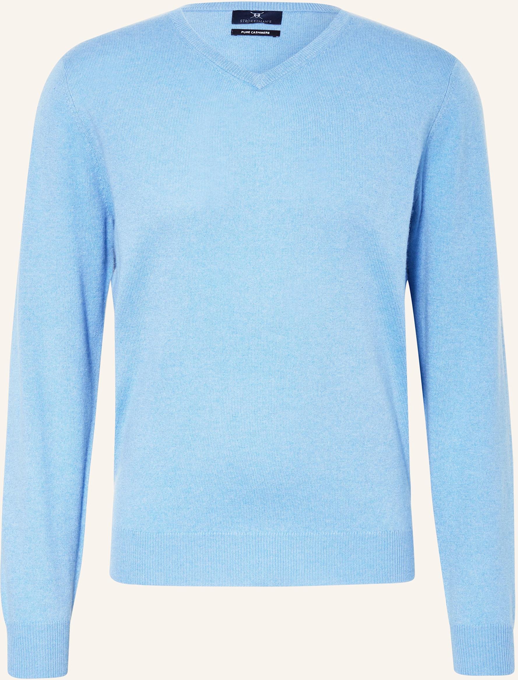 Strokesman's Cashmere-Pullover blau