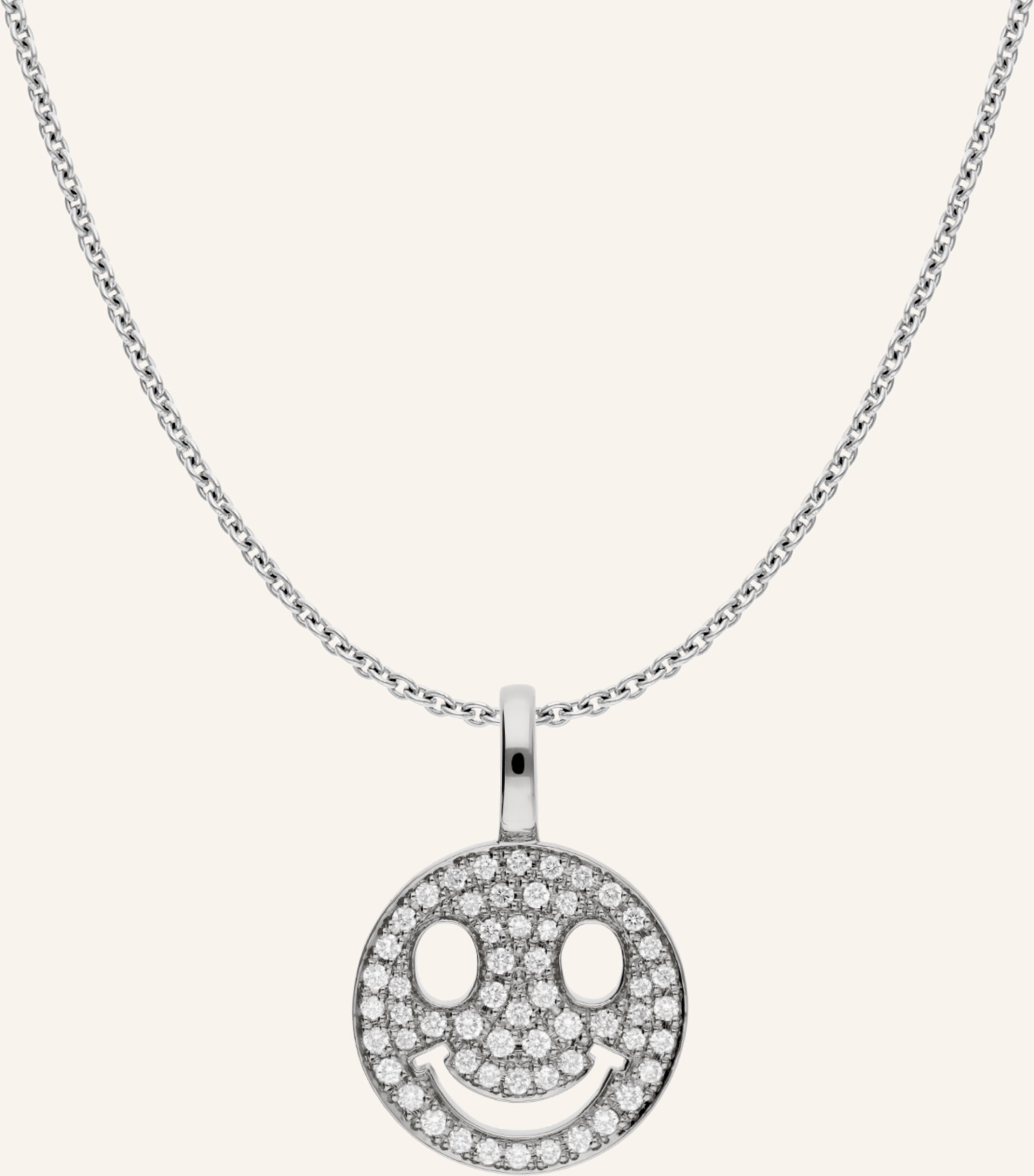 Cada Kette Mini Smiling Face silber