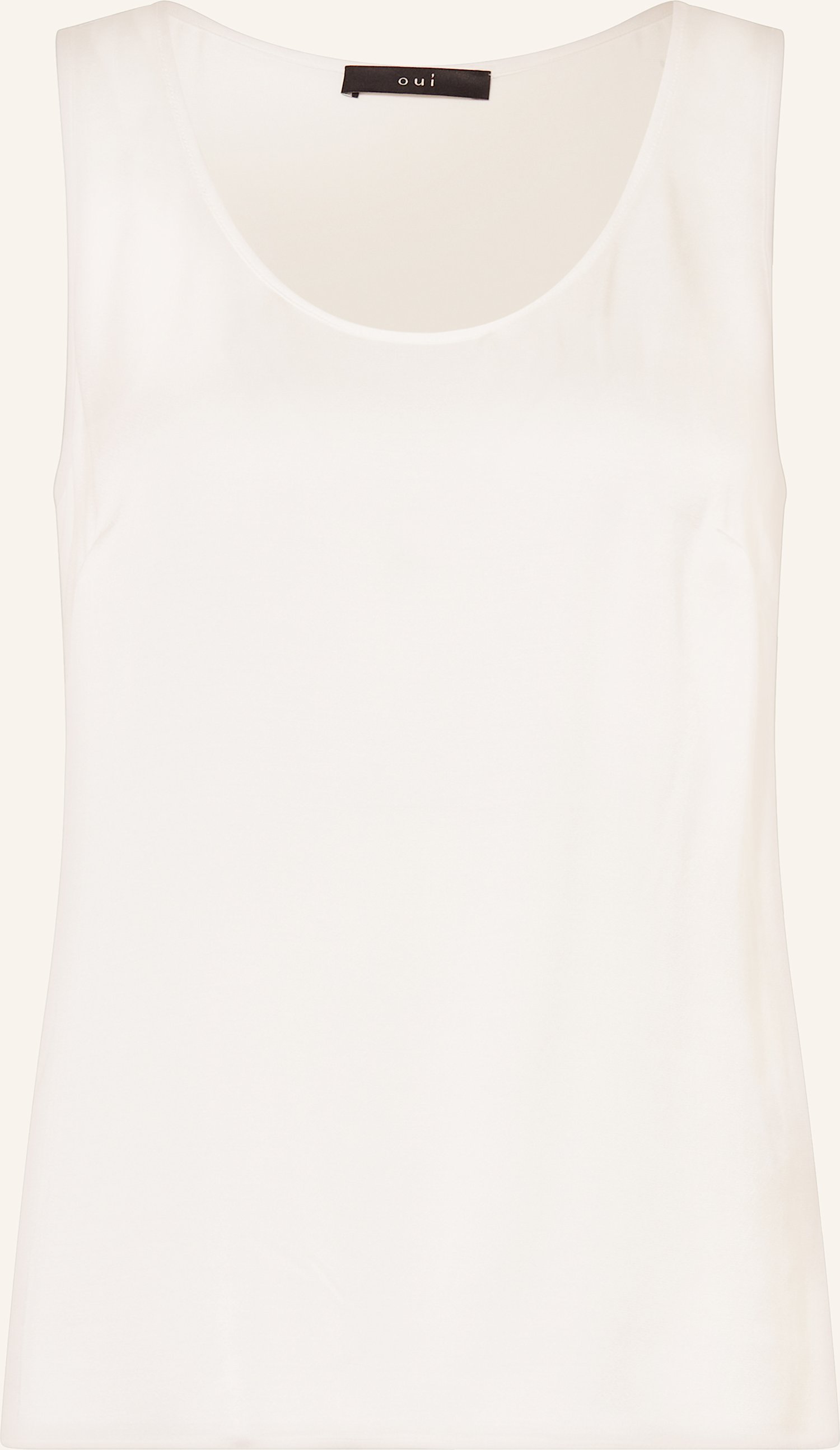Oui Blusentop Aus Satin weiss