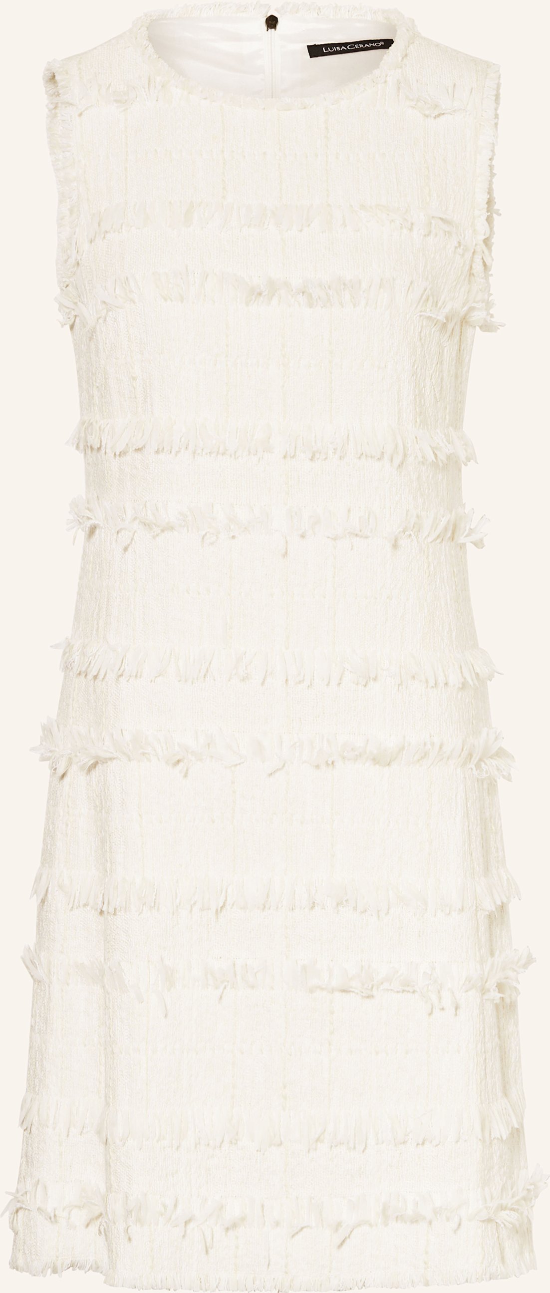 Thumbnail - Luisa Cerano Tweed-Kleid weiss