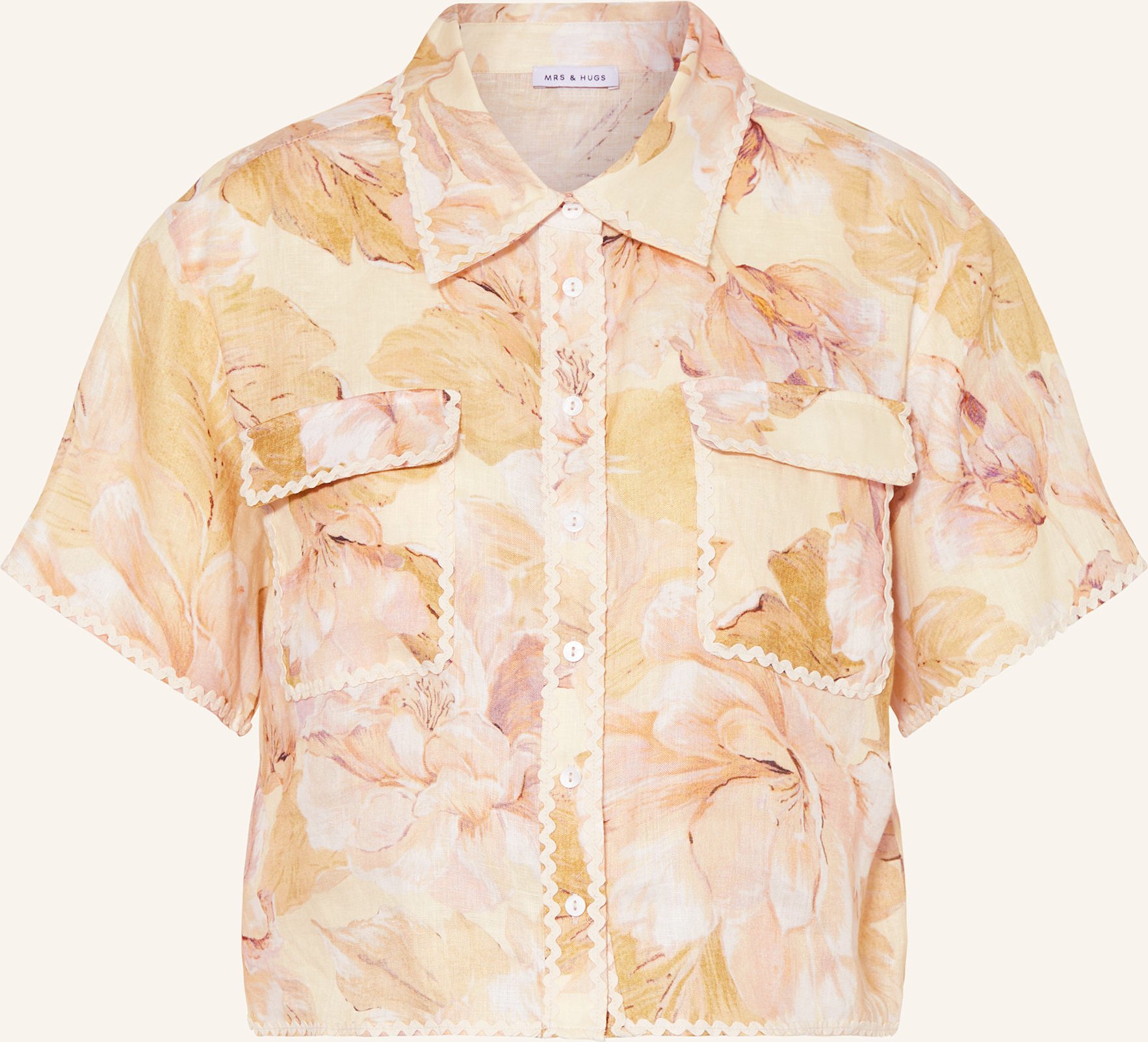 Mrs & Hugs Leinenbluse gelb