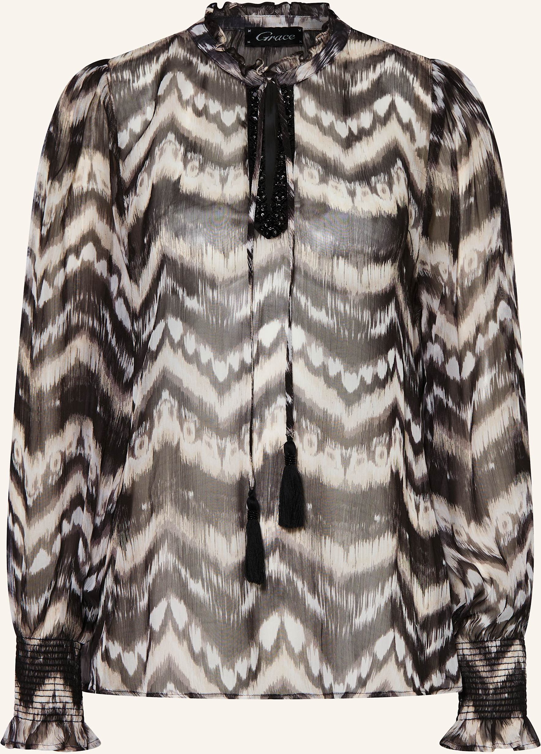 Grace Blusenshirt Mit Schmucksteinen schwarz