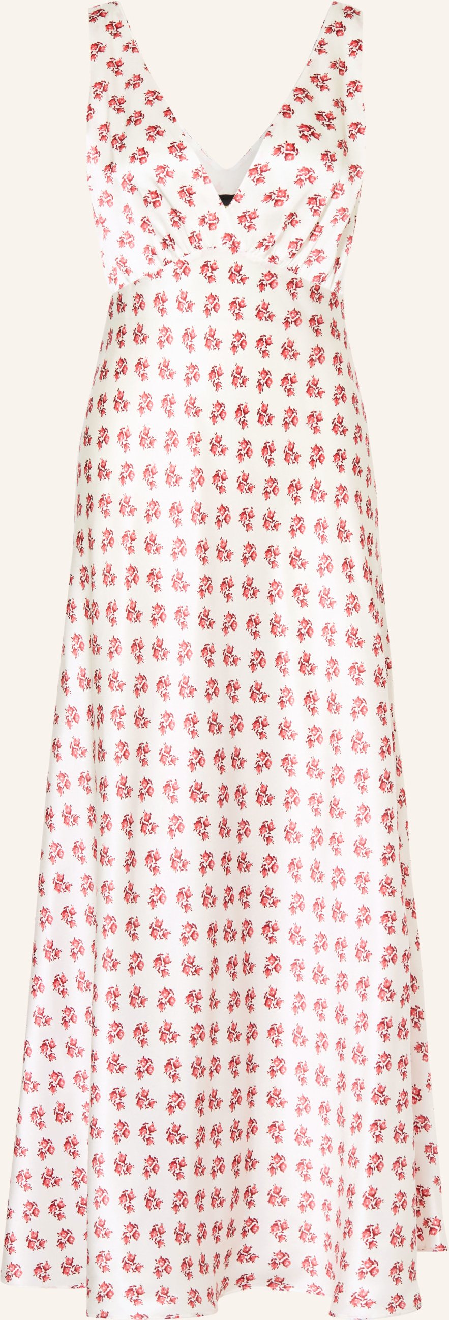 Maje Satinkleid Aus Seide rot