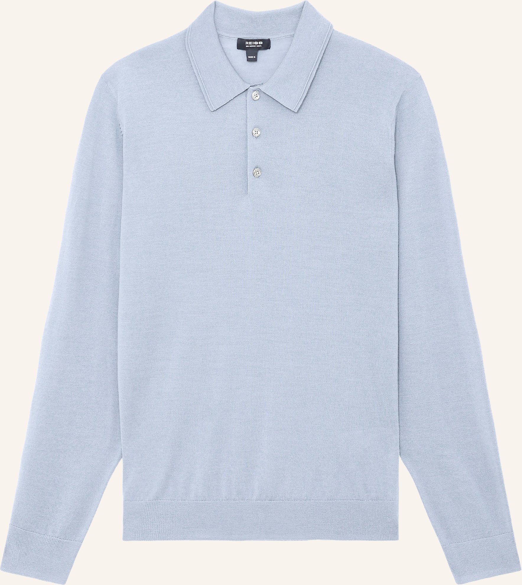 Reiss Strick-Poloshirt Trafford blau