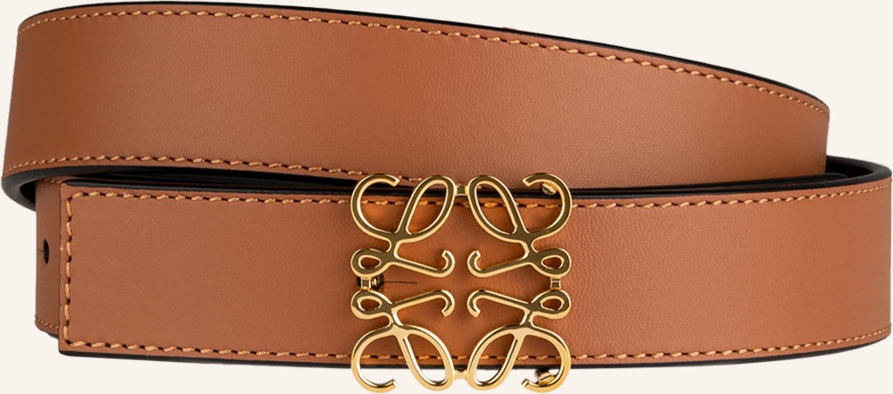 Loewe Ledergürtel Zum Wenden beige