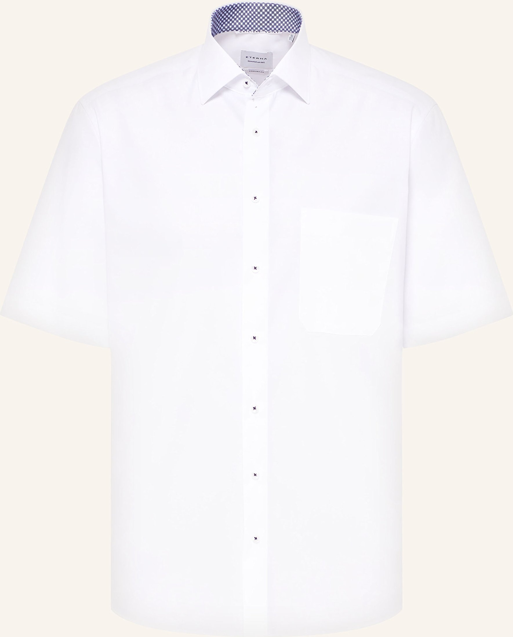 Eterna Kurzarm-Hemd Comfort Fit weiss