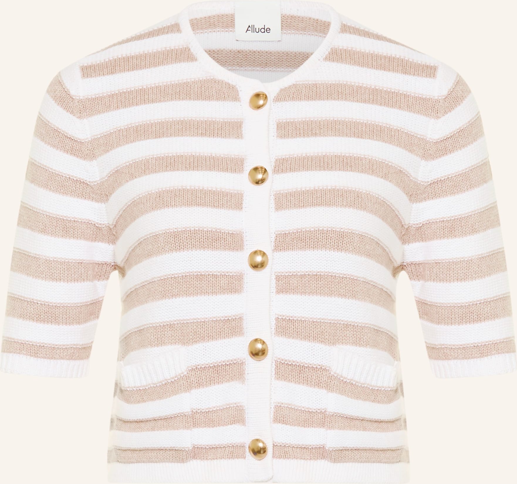 Thumbnail - Allude Strickjacke Mit Cashmere beige