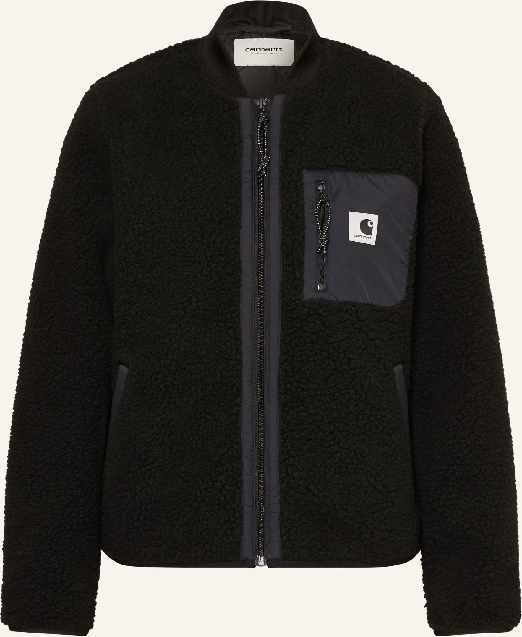 Carhartt Wip Teddyfell-Jacke Janet schwarz