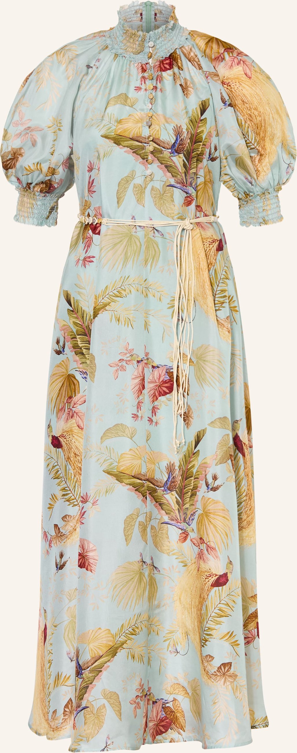 Zimmermann Seidenkleid Ascension Billow blau