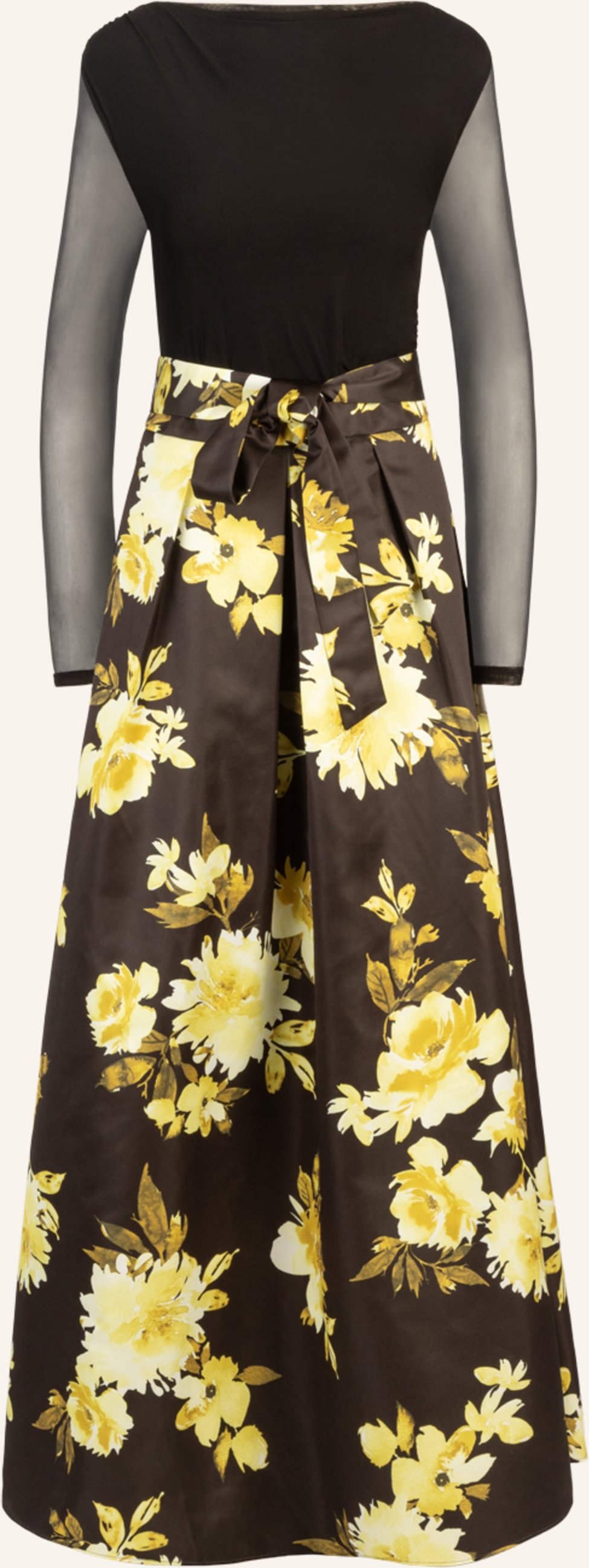 Apart Satin-Meshkleid schwarz