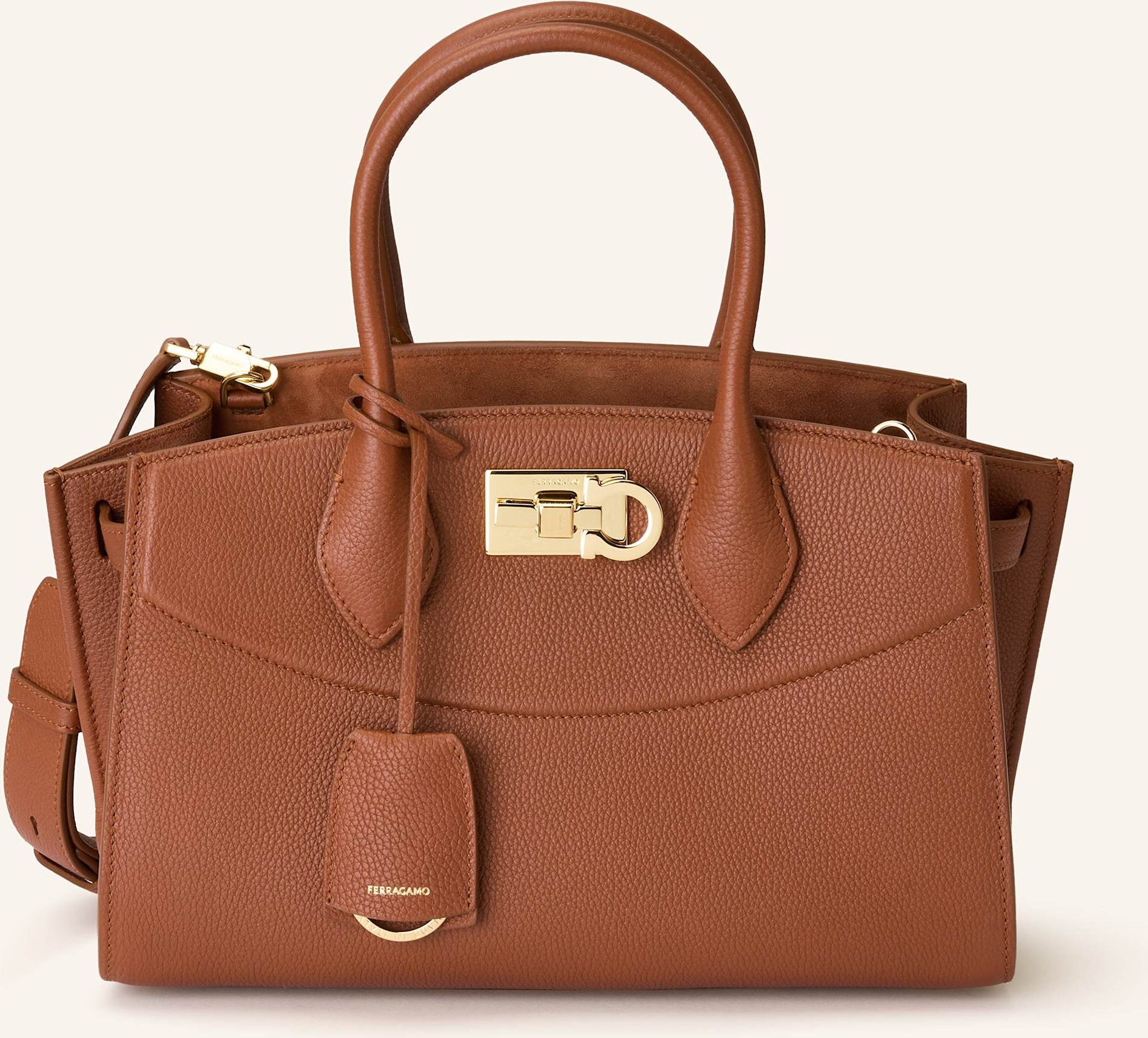 Thumbnail - Ferragamo Handtasche New Studio Soft braun