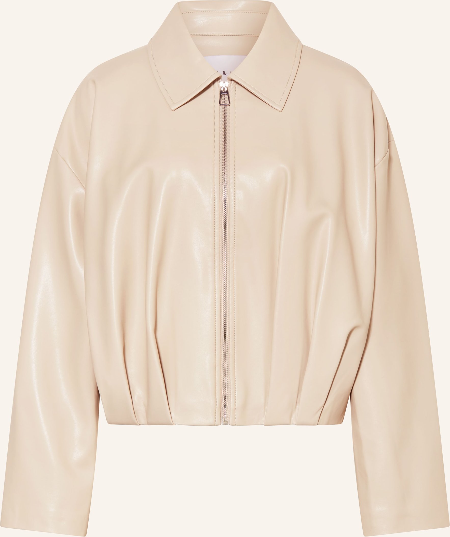 Mrs & Hugs Blouson In Lederoptik weiss