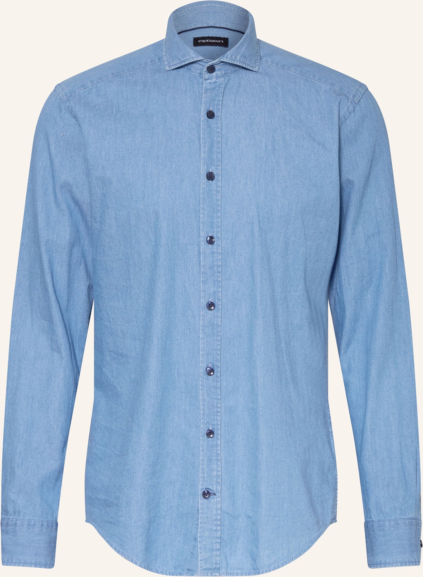 Strokesman's Hemd Regular Fit In Jeansoptik blau