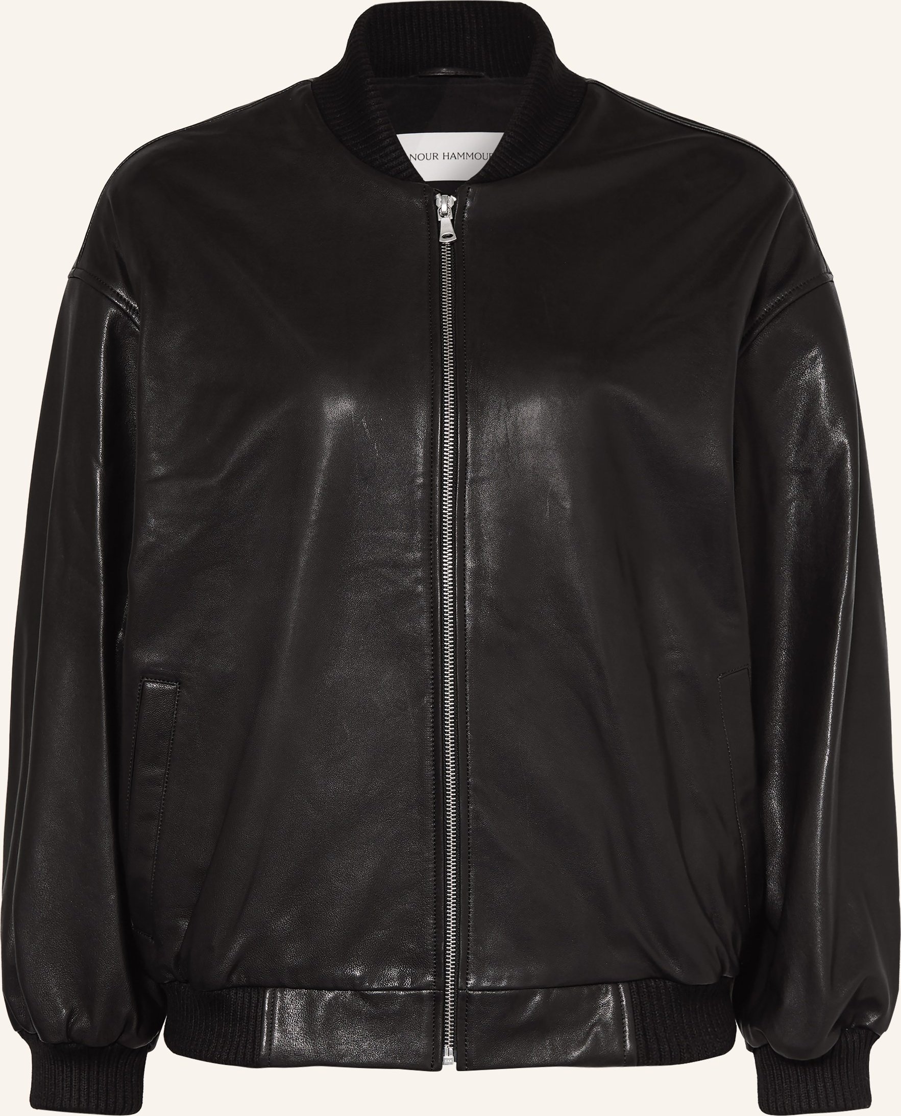Nour Hammour Lederblouson Marly schwarz