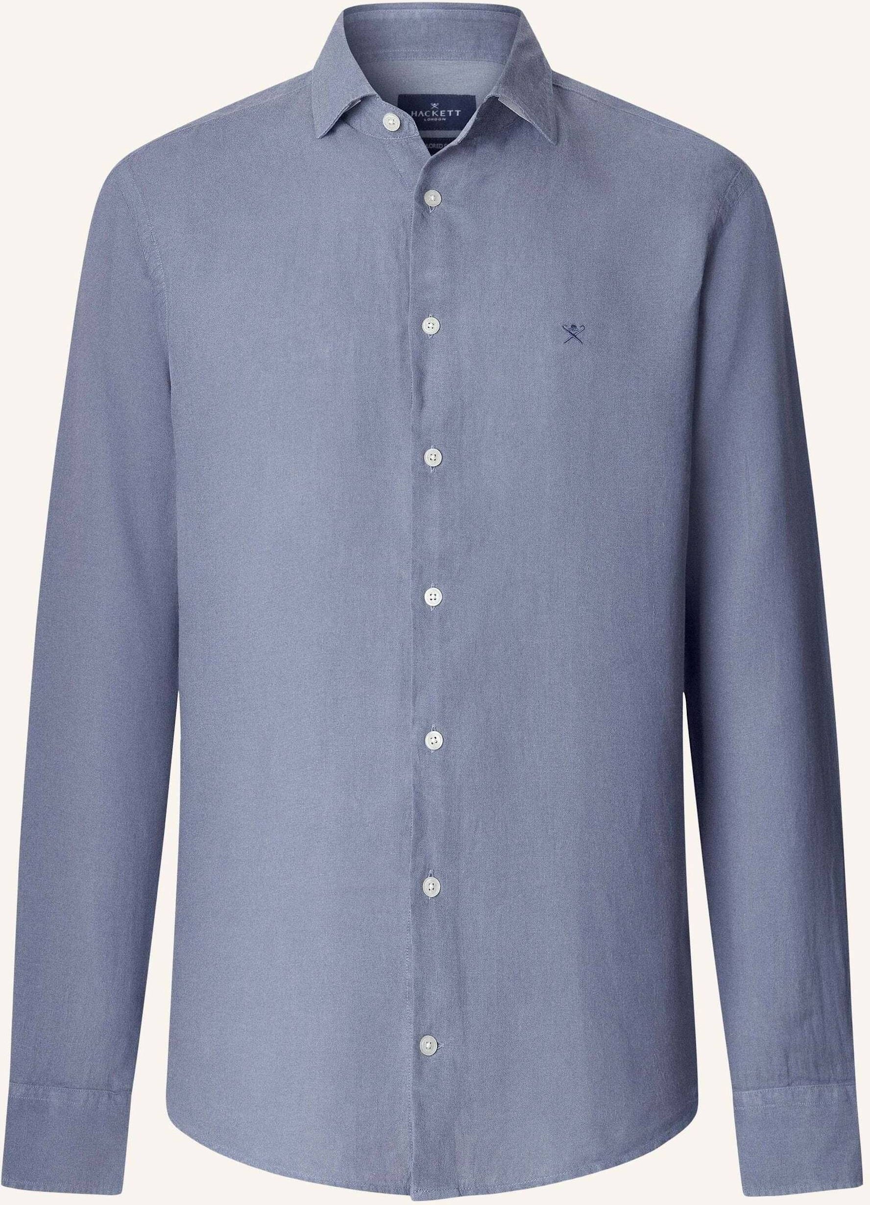 Hackett London Freizeithemd Ess Gmd Linen Kent blau