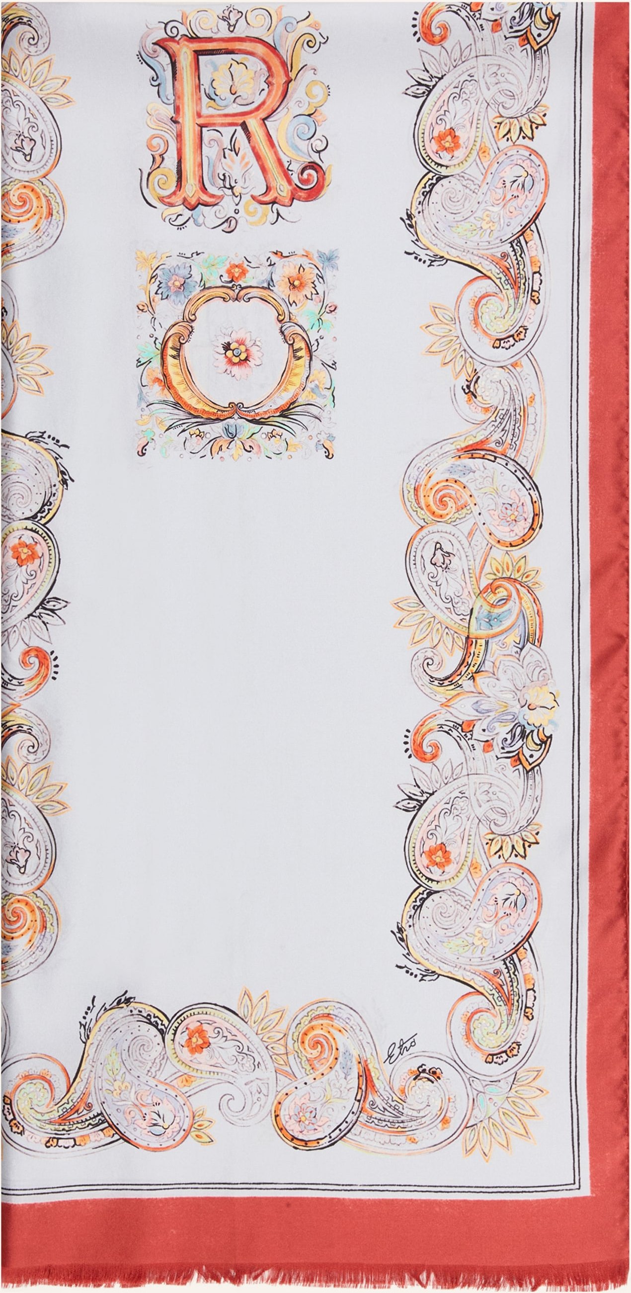 Etro Seidenschal blau