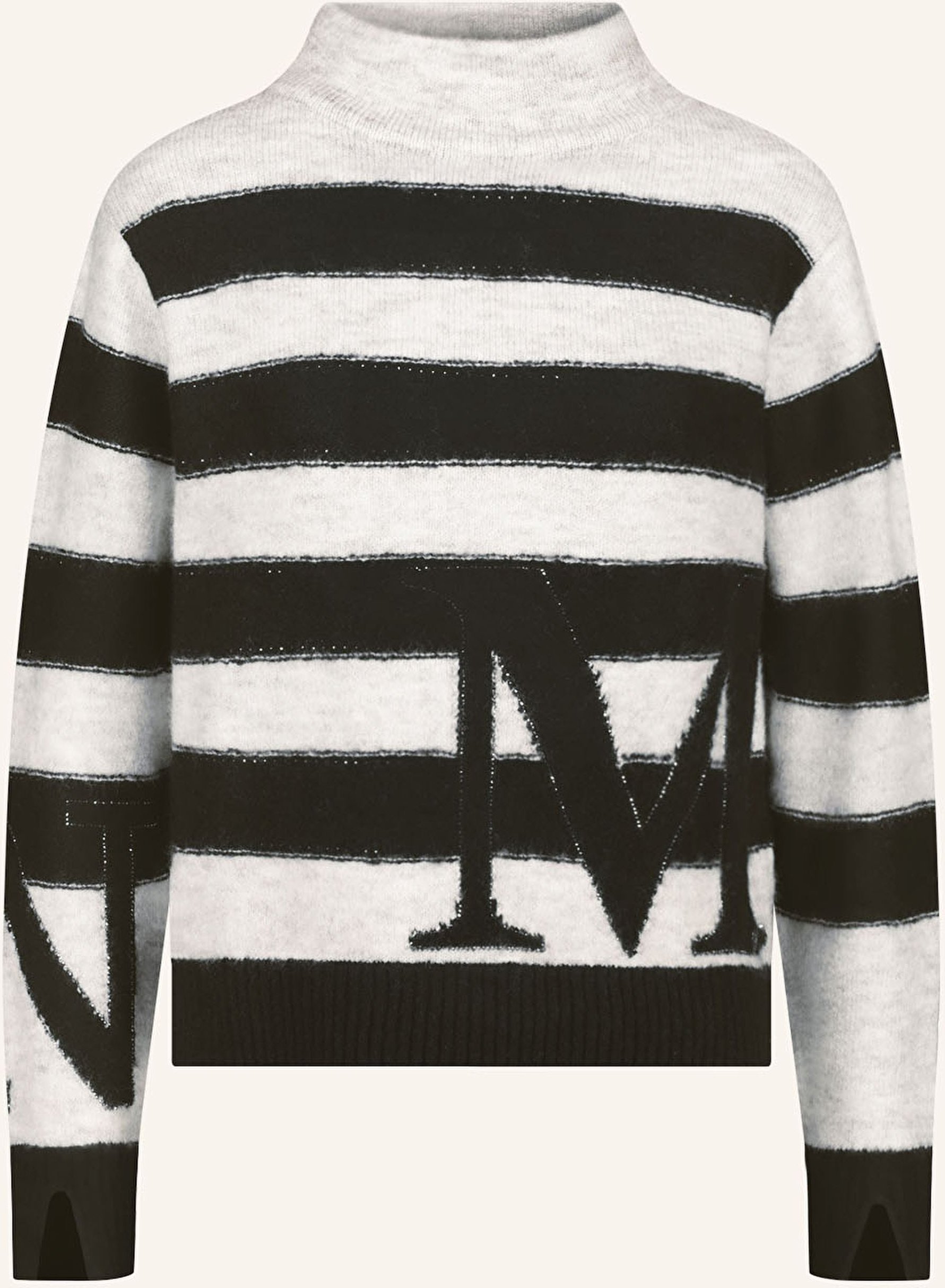 Monari Pullover Mit Schmucksteinen grau