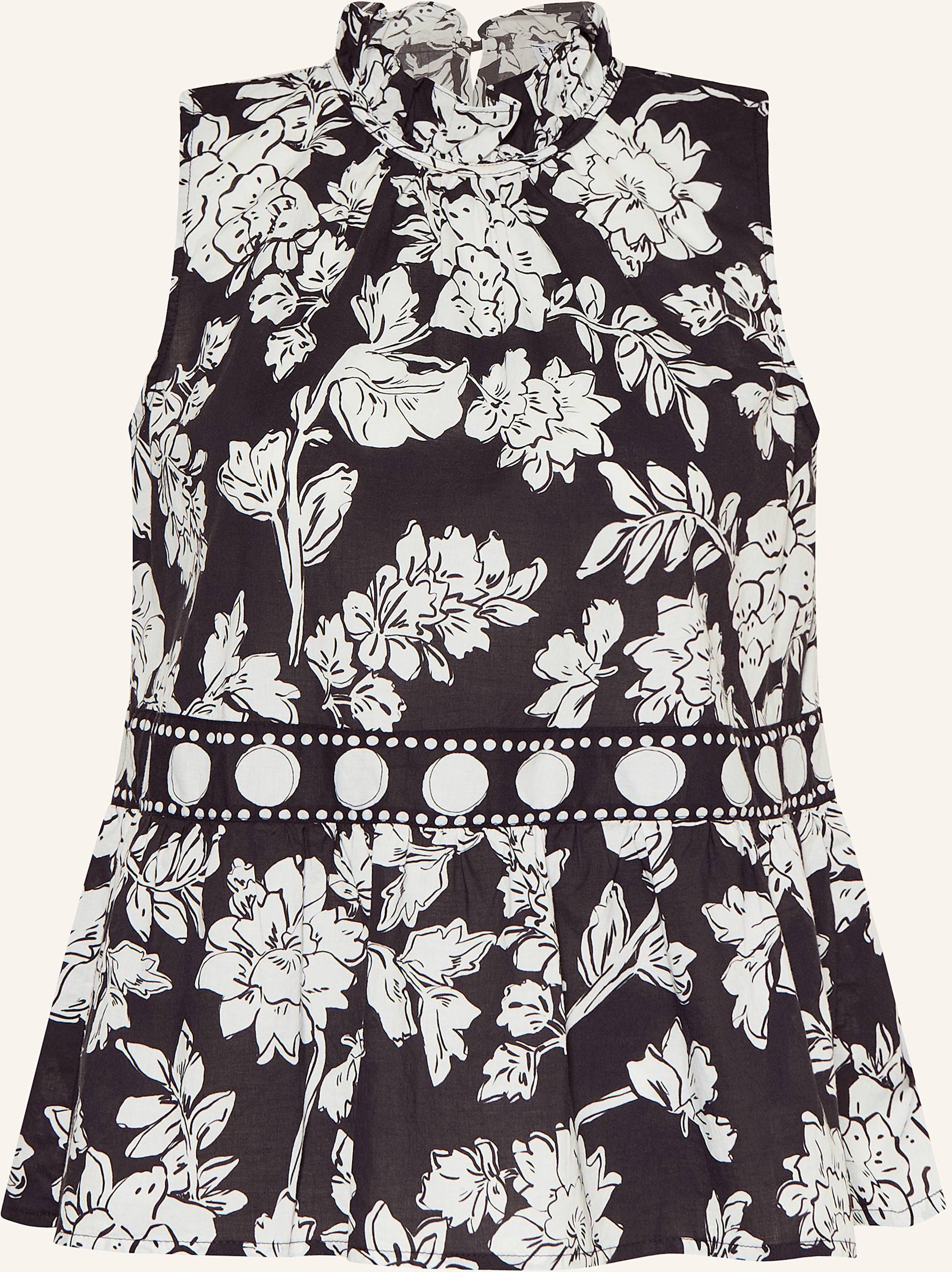 Emily Van Den Bergh Blusenshirt Mit Rüschen schwarz