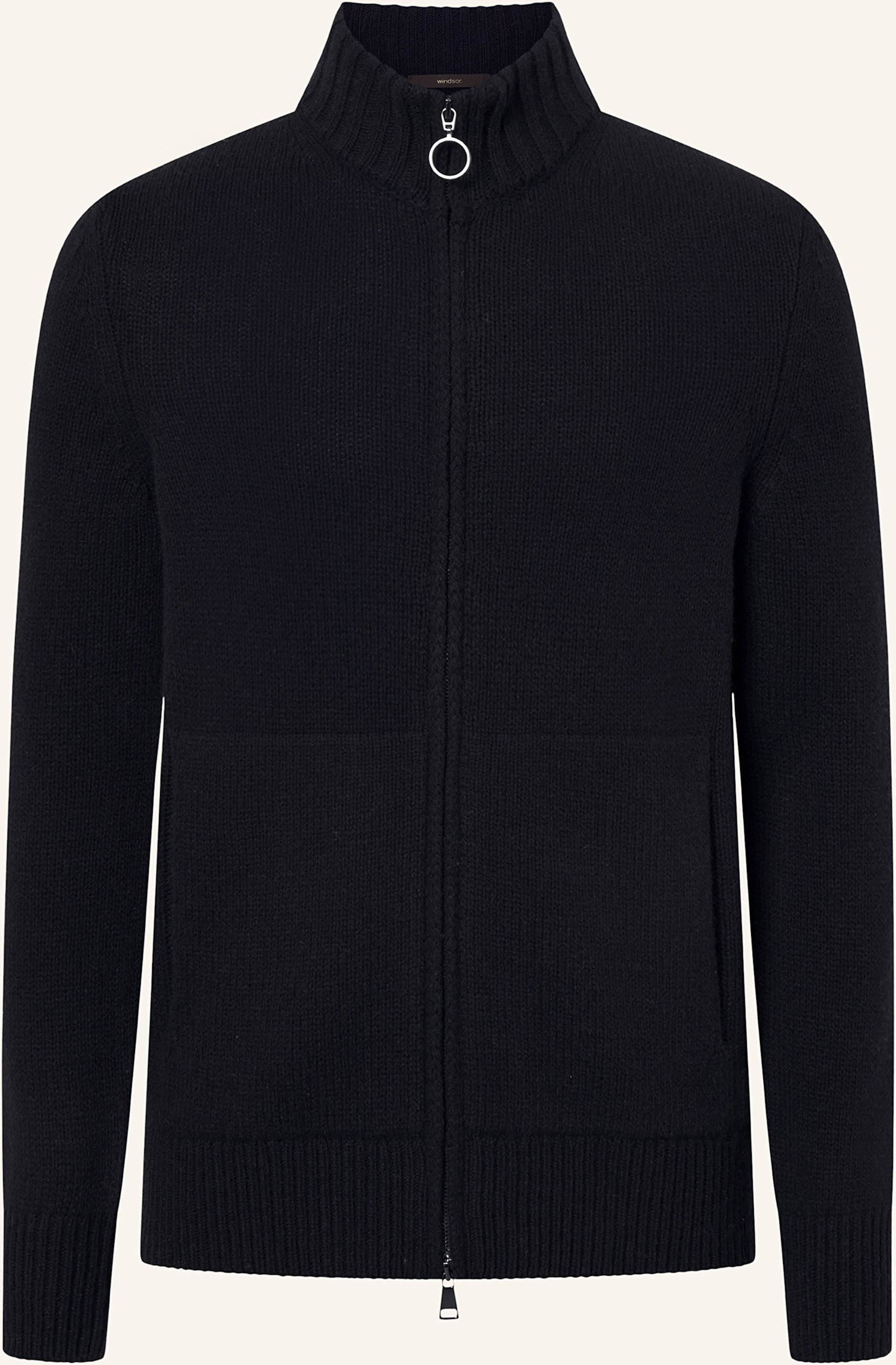 Windsor. Cashmere-Strickjacke Ecosio blau