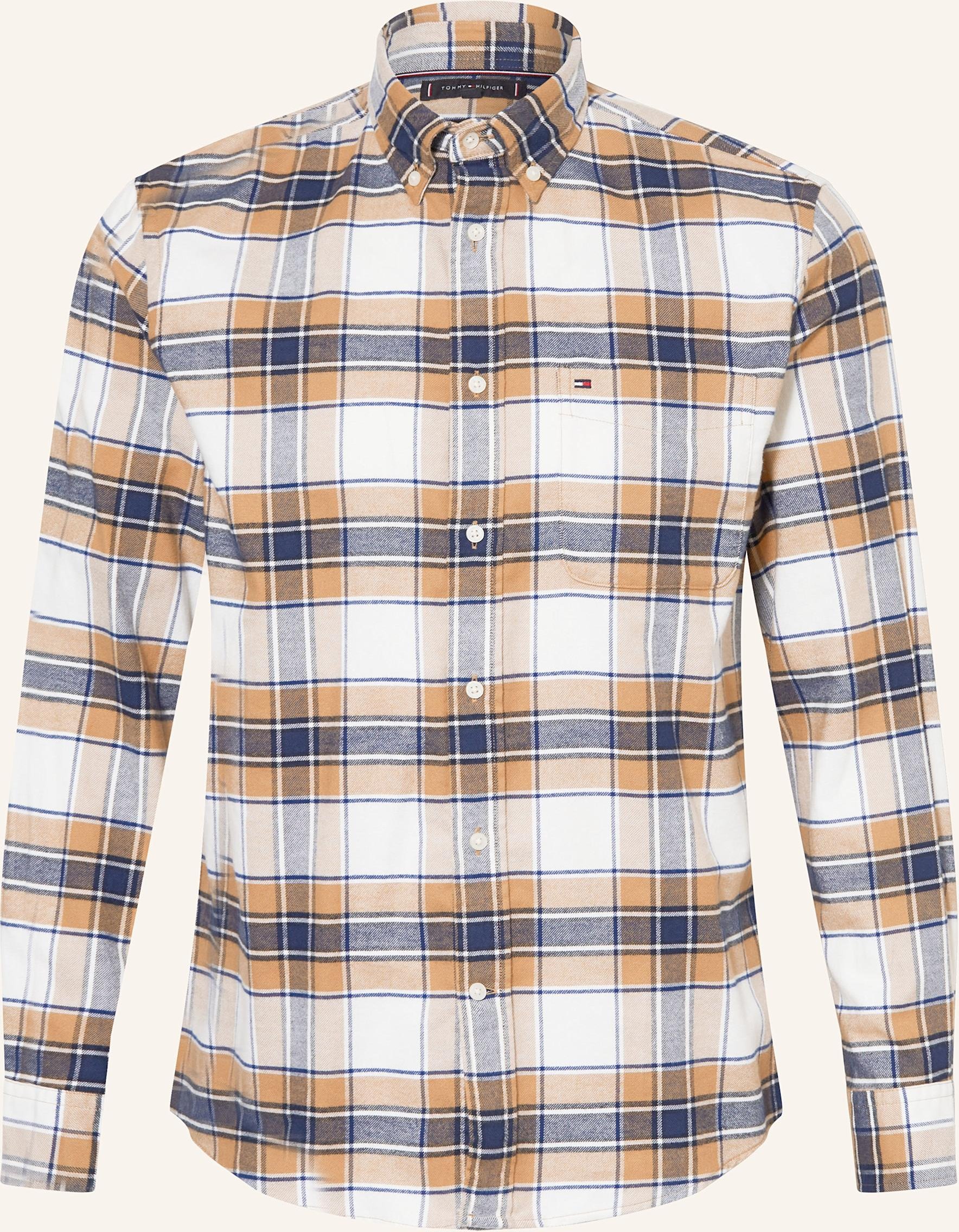Thumbnail - Tommy Hilfiger Flanellhemd Regular Fit beige